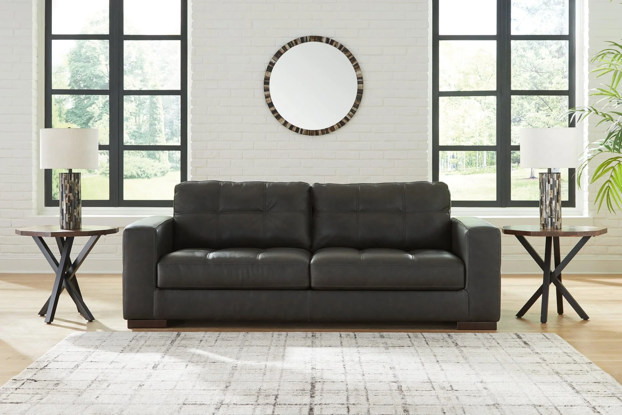 Luigi Thunder Leather Sofa - Image 1
