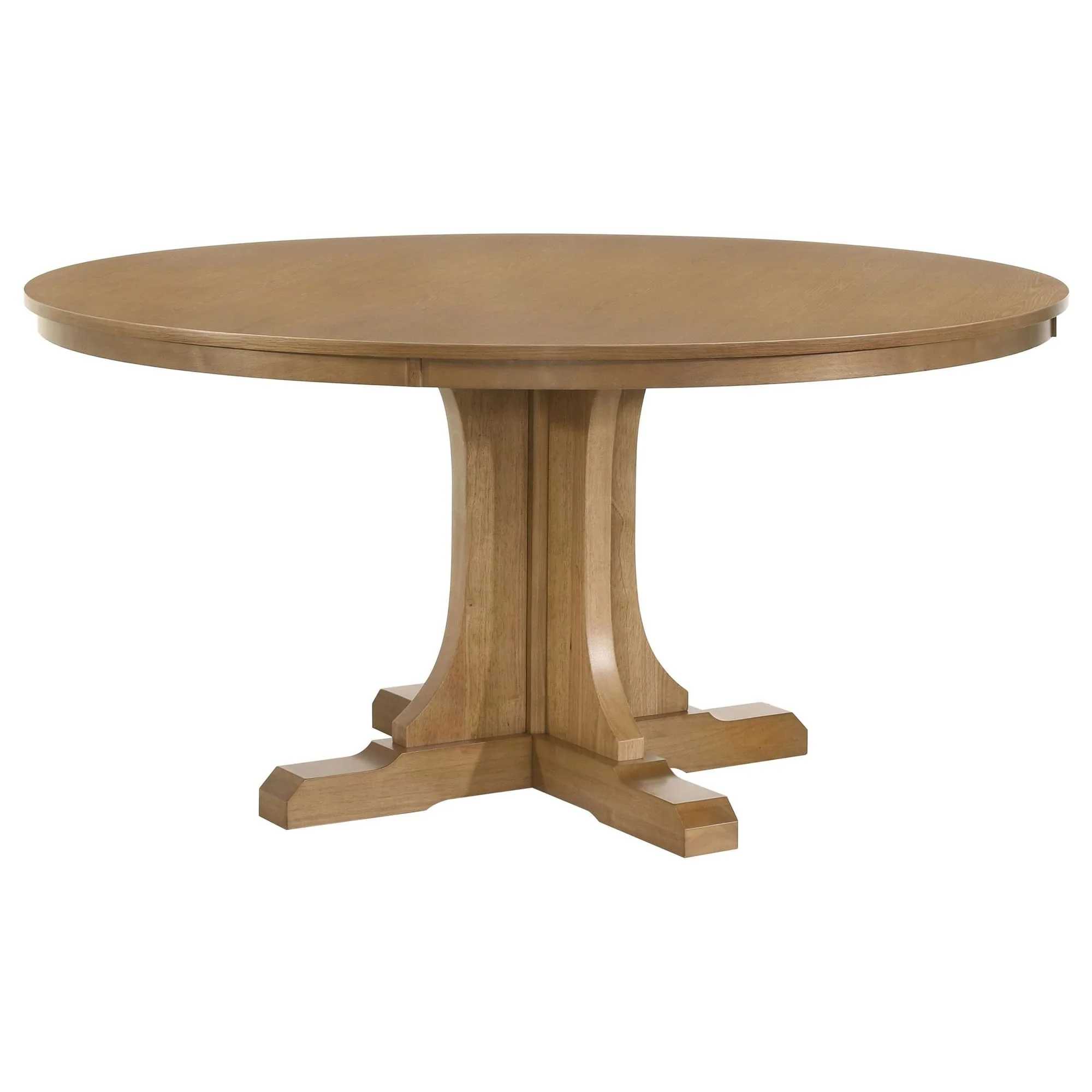 Hartville 60-inch Round Dining Table Natural Light Brown - Image 1