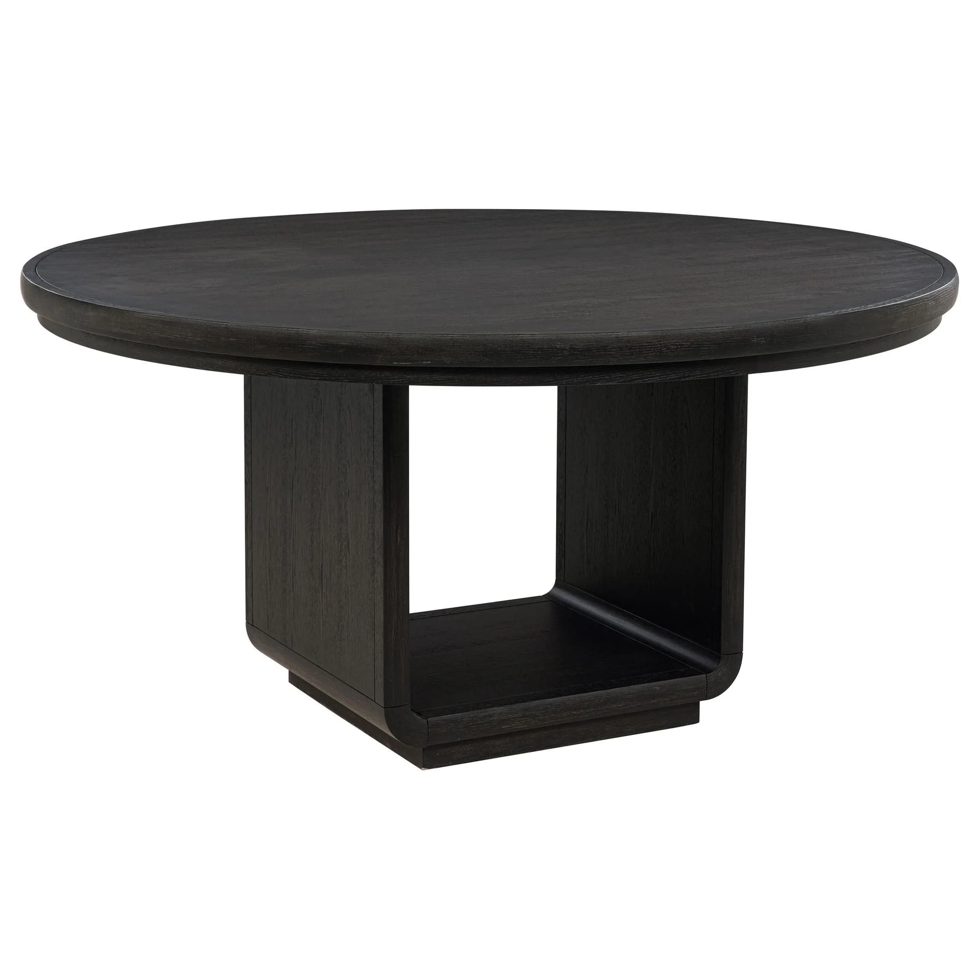 Leandro 60-inch Round Dining Table Burnished Black - Image 1
