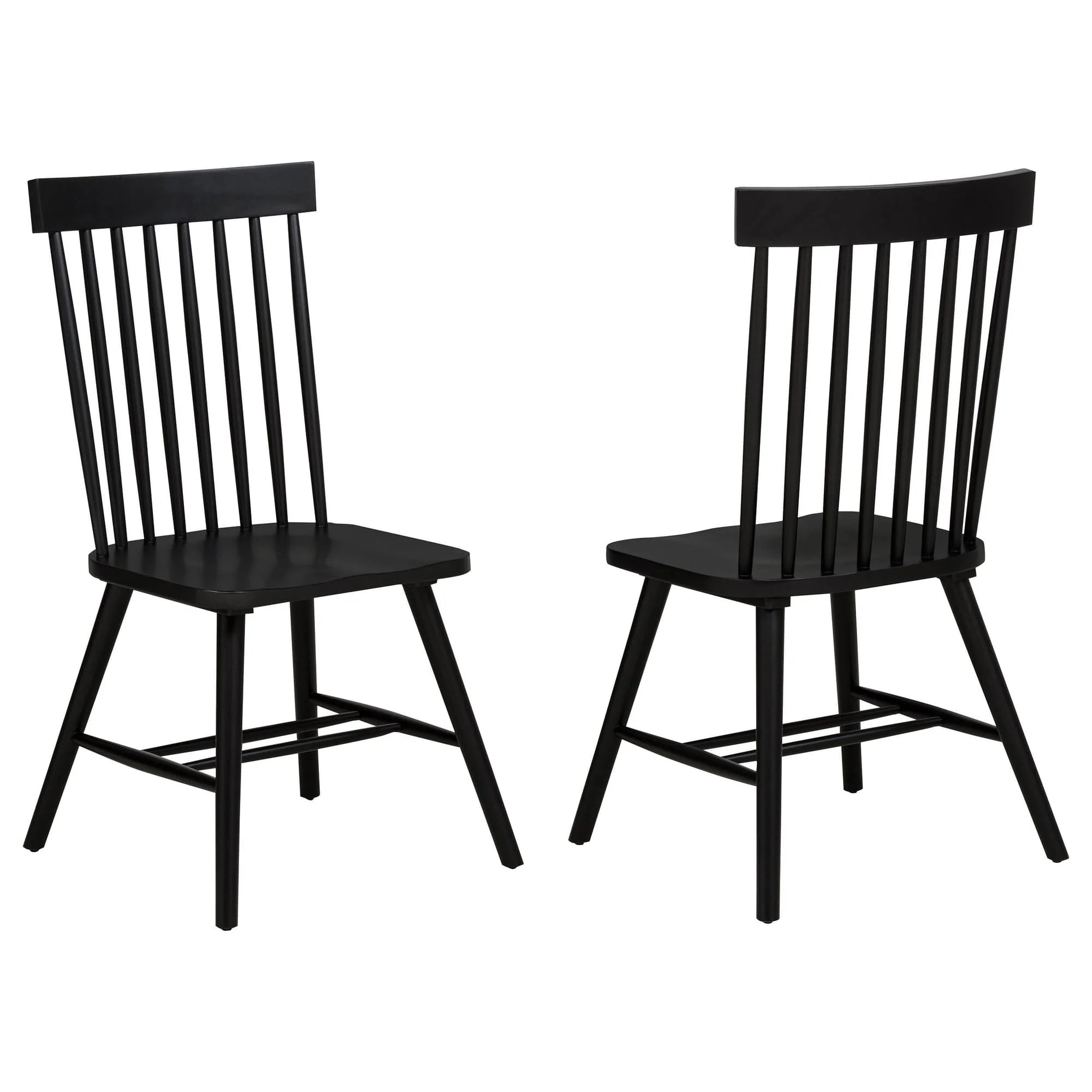 Andrews Windsor Spindle Back Dining Side Chair Black - Image 1