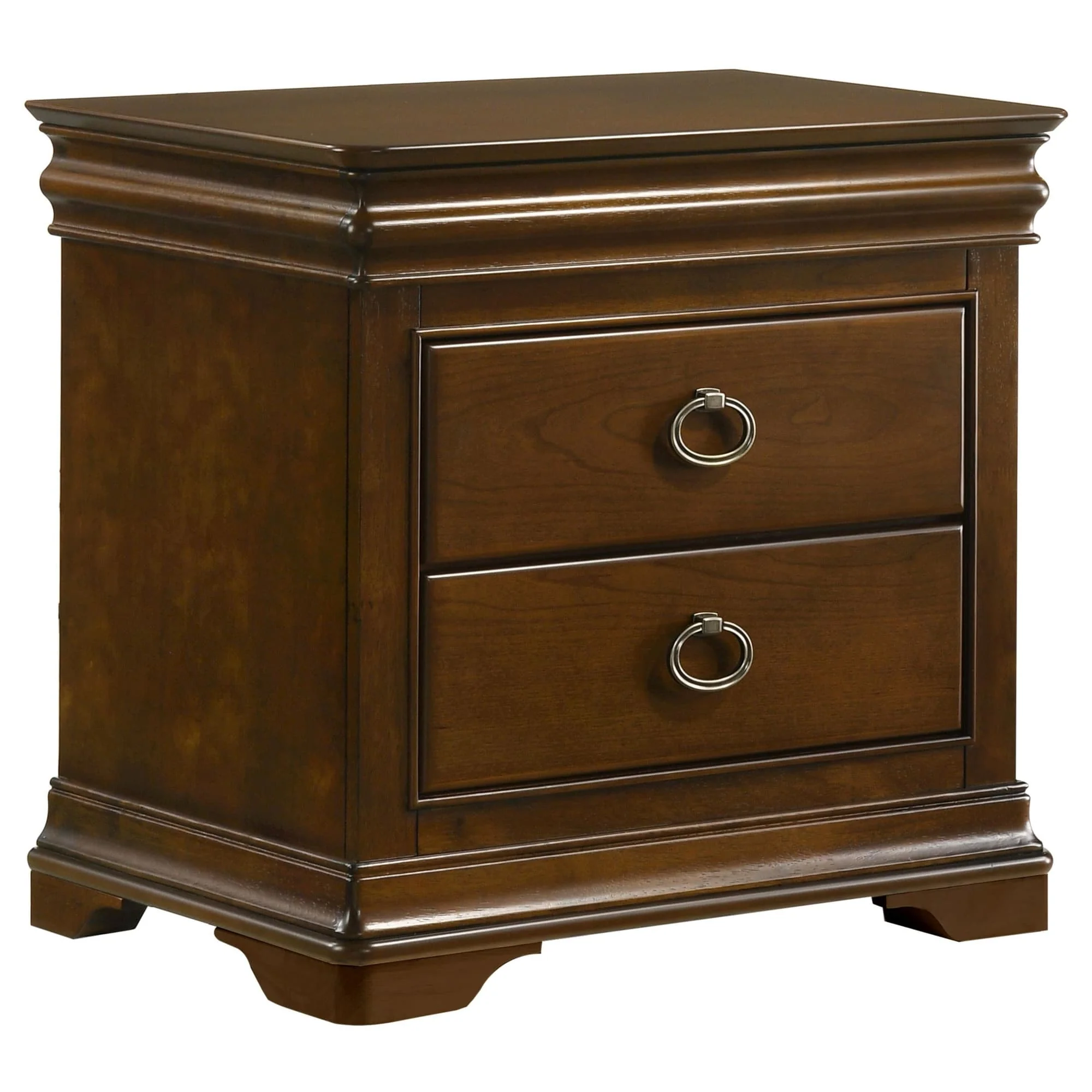 Garland 3-drawer Nightstand Bedside Table Brown Cherry - Image 1