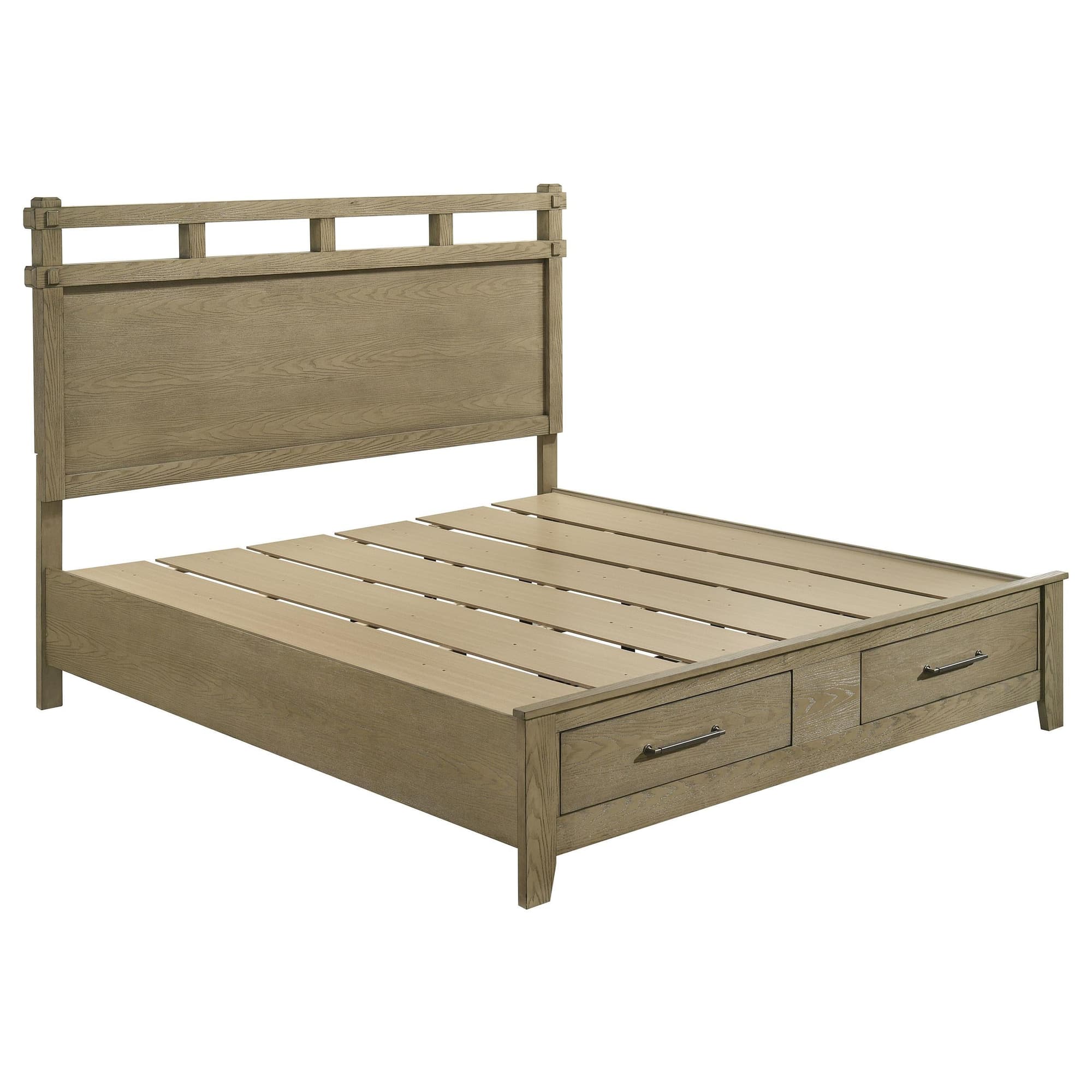 Hazlewood 59-inch Eastern King Storage Bed Vineyard Oak - Image 1