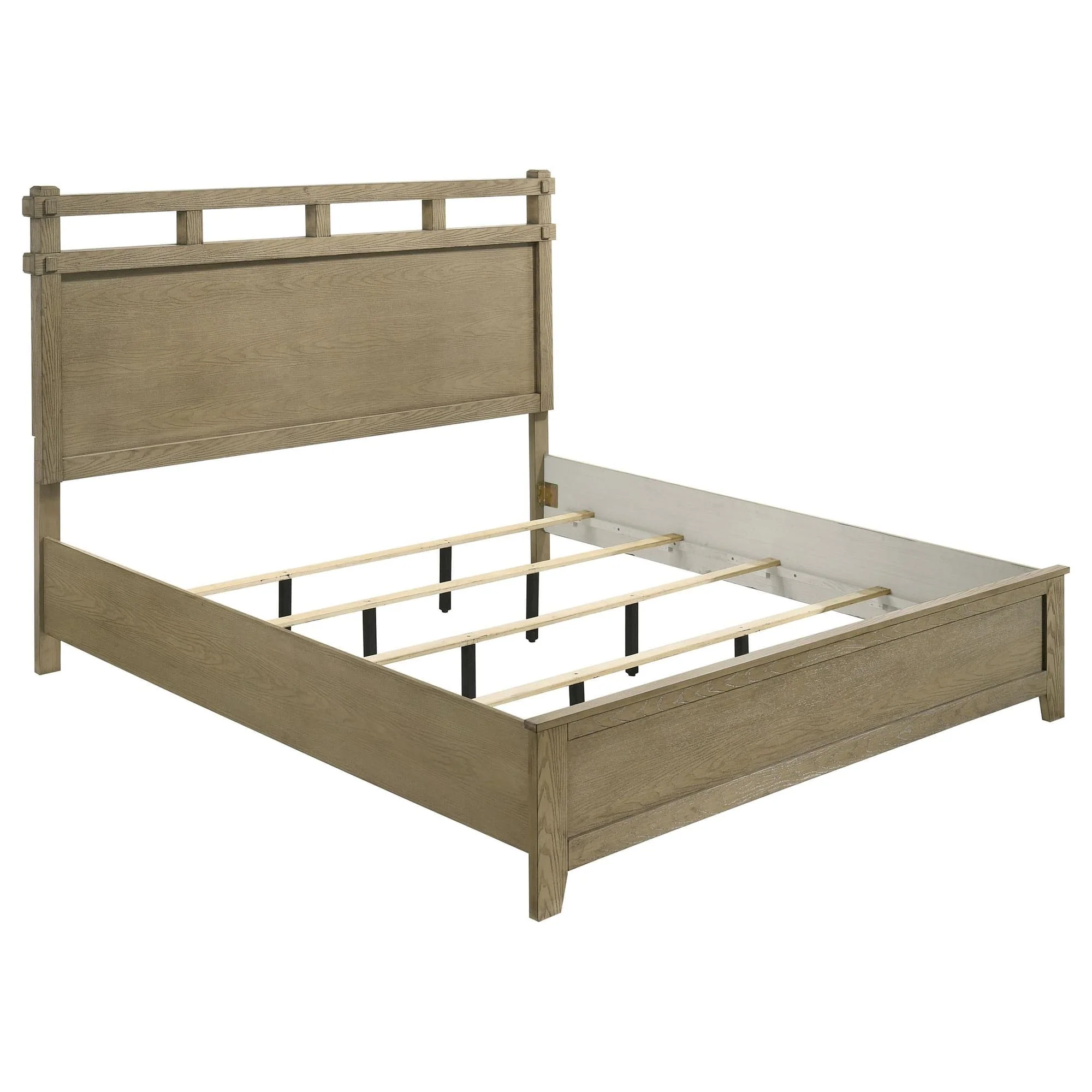 Hazlewood 59-inch Eastern King Panel Bed Vineyard Oak - Image 1