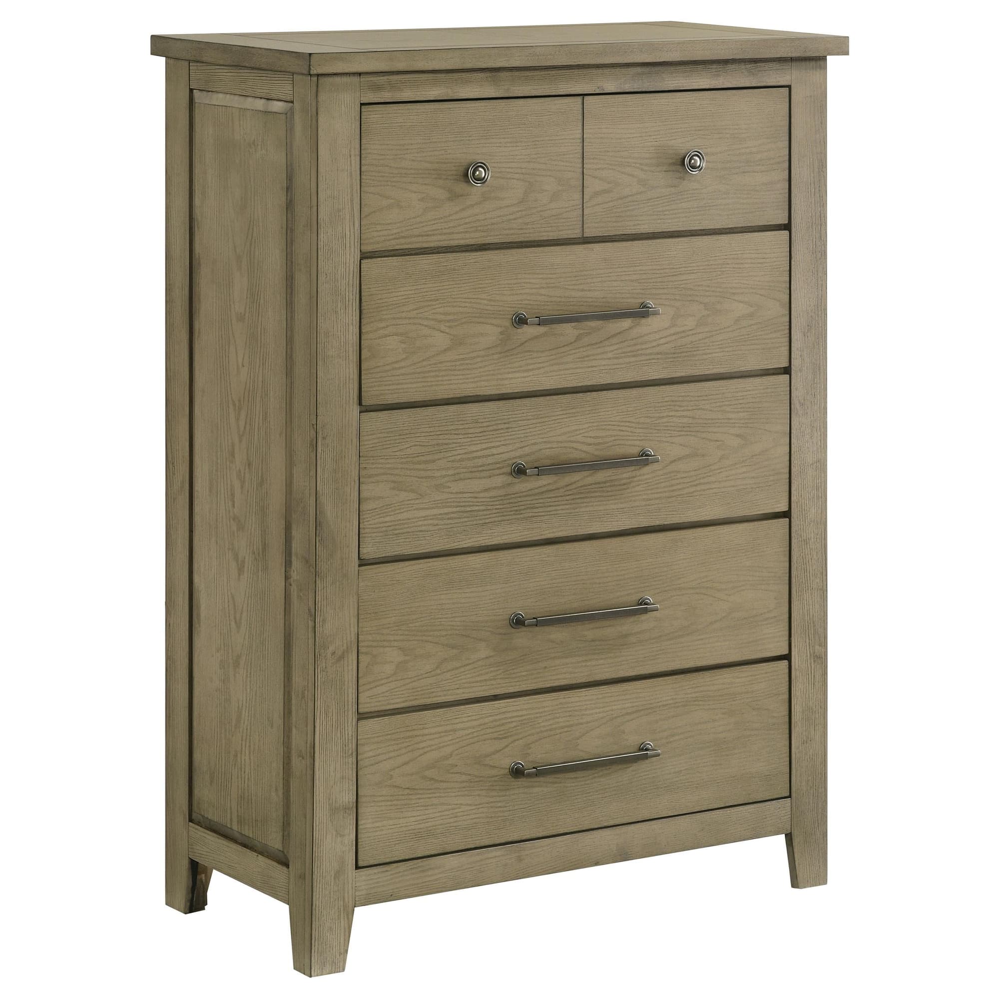 Hazlewood 5-drawer Bedroom Chest of Drawers Vineyard Oak - Image 1
