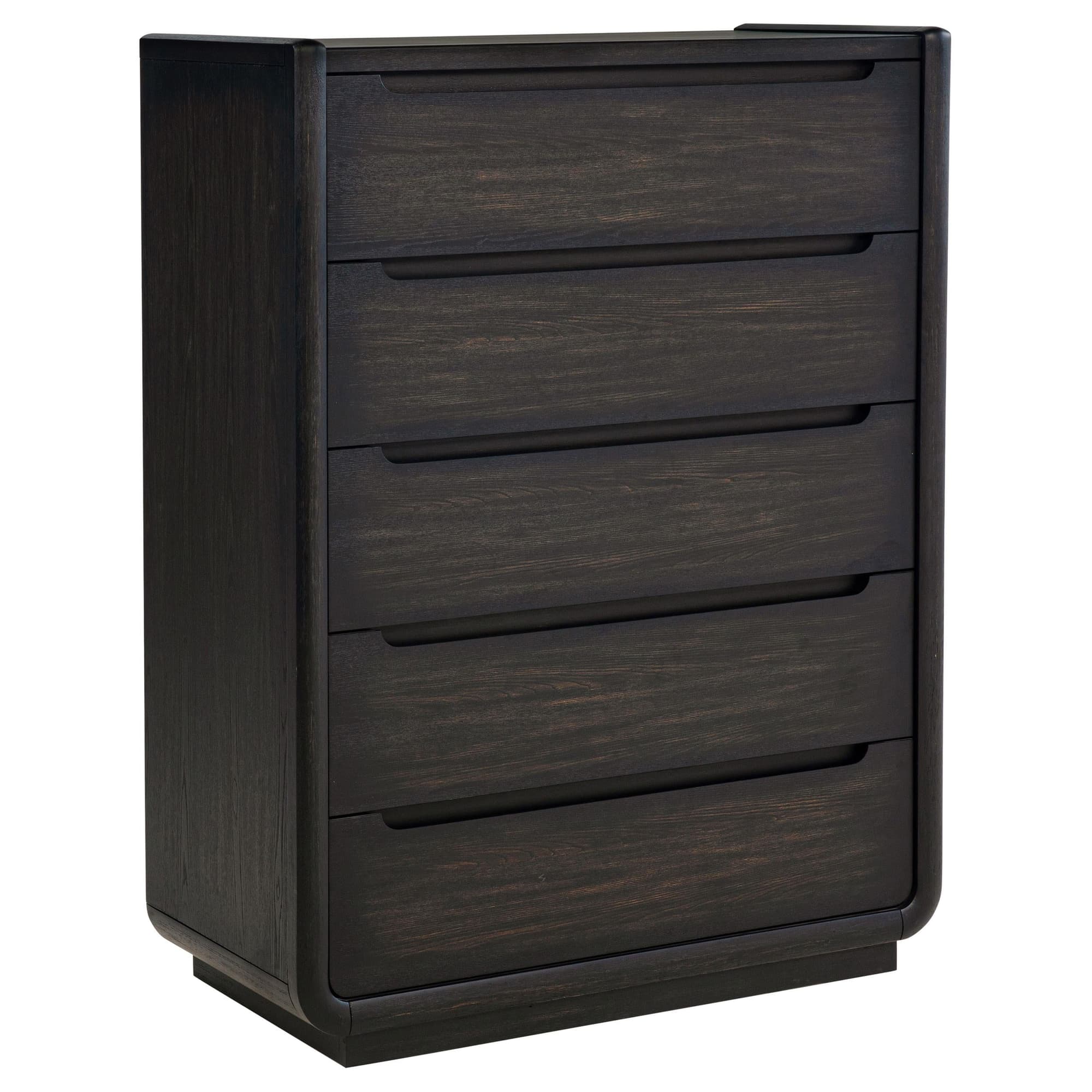 Leandro 5-drawer Bedroom Chest of Drawers Burnished Black - Image 1