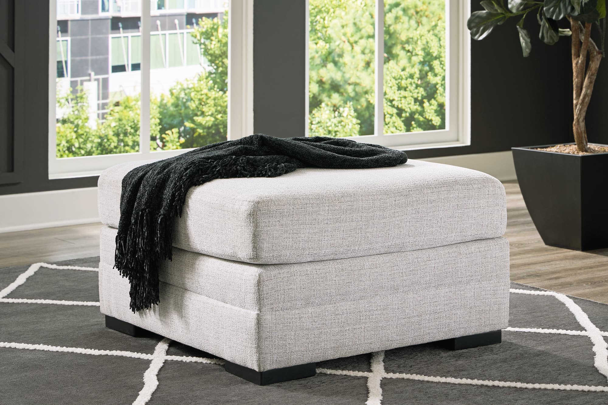 Koralynn Stone Nuvella® Oversized Accent Ottoman - Image 1