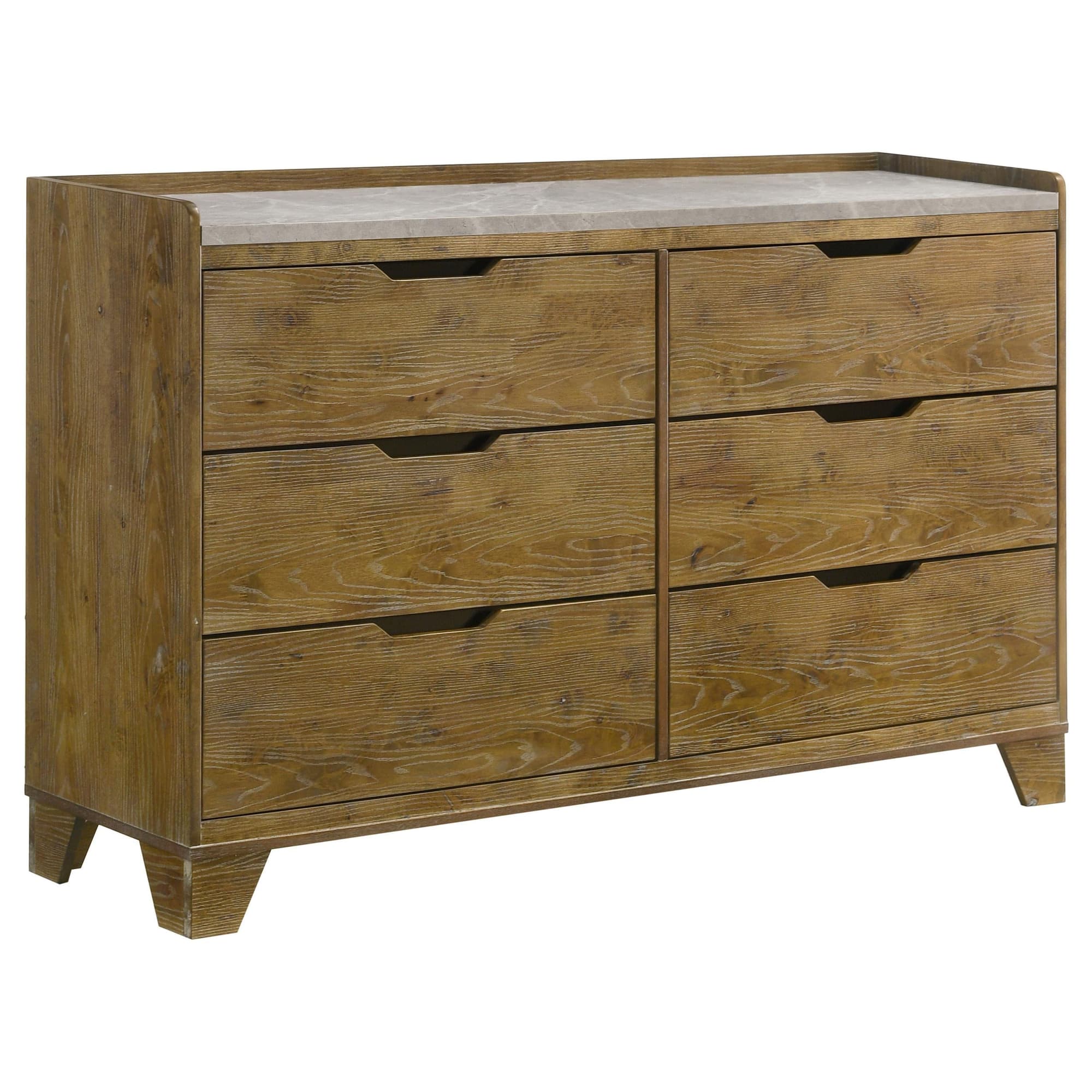 Henderson 6-drawer Bedroom Dresser Cabinet Medium Oak - Image 1