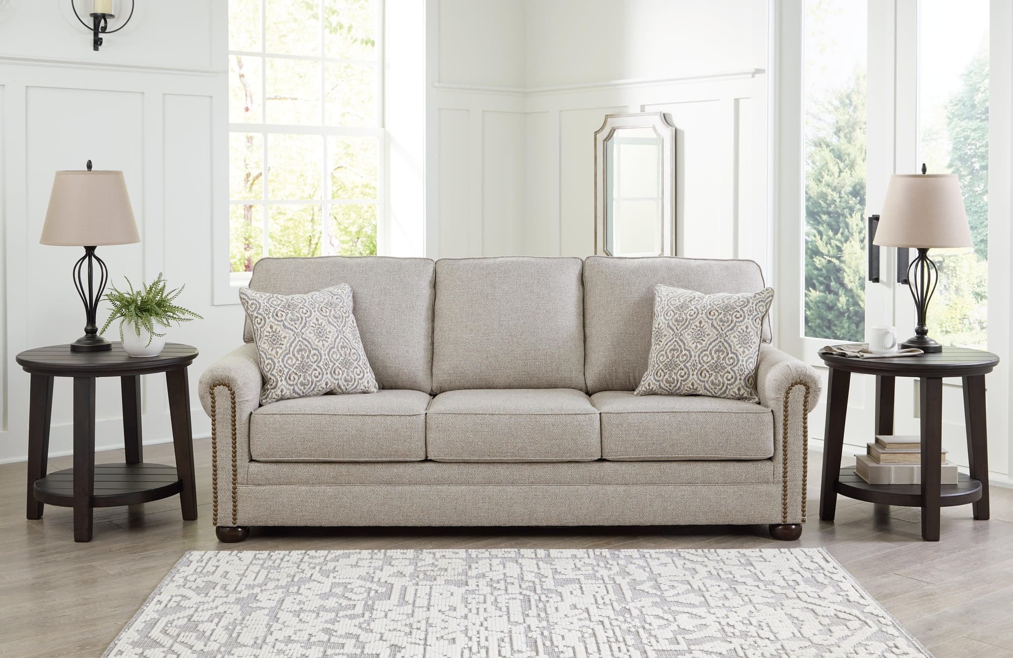 Gaelon Dune Chenille Sofa - Image 1