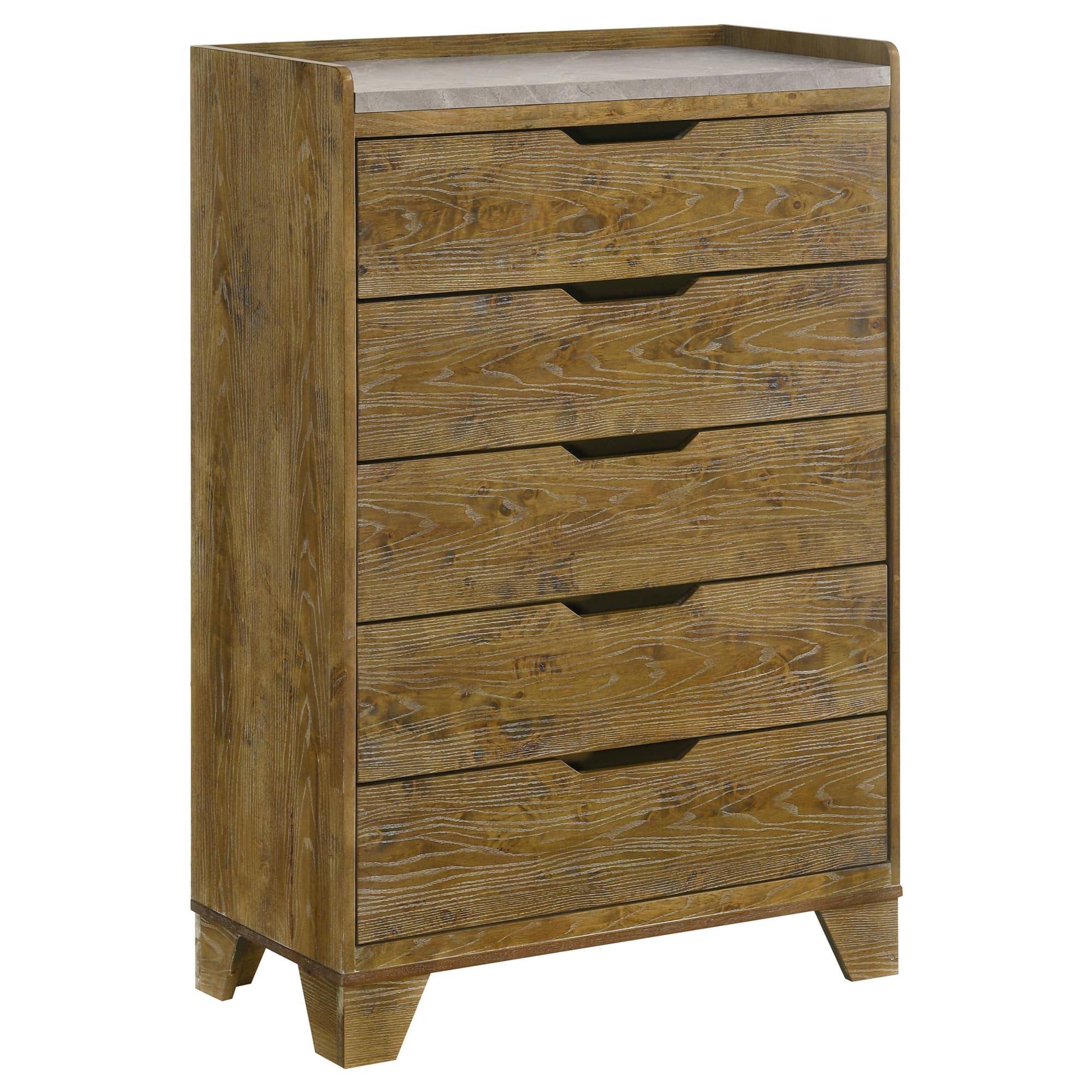 Henderson 5-drawer Bedroom Chest of Drawers Medium Oak - Image 1