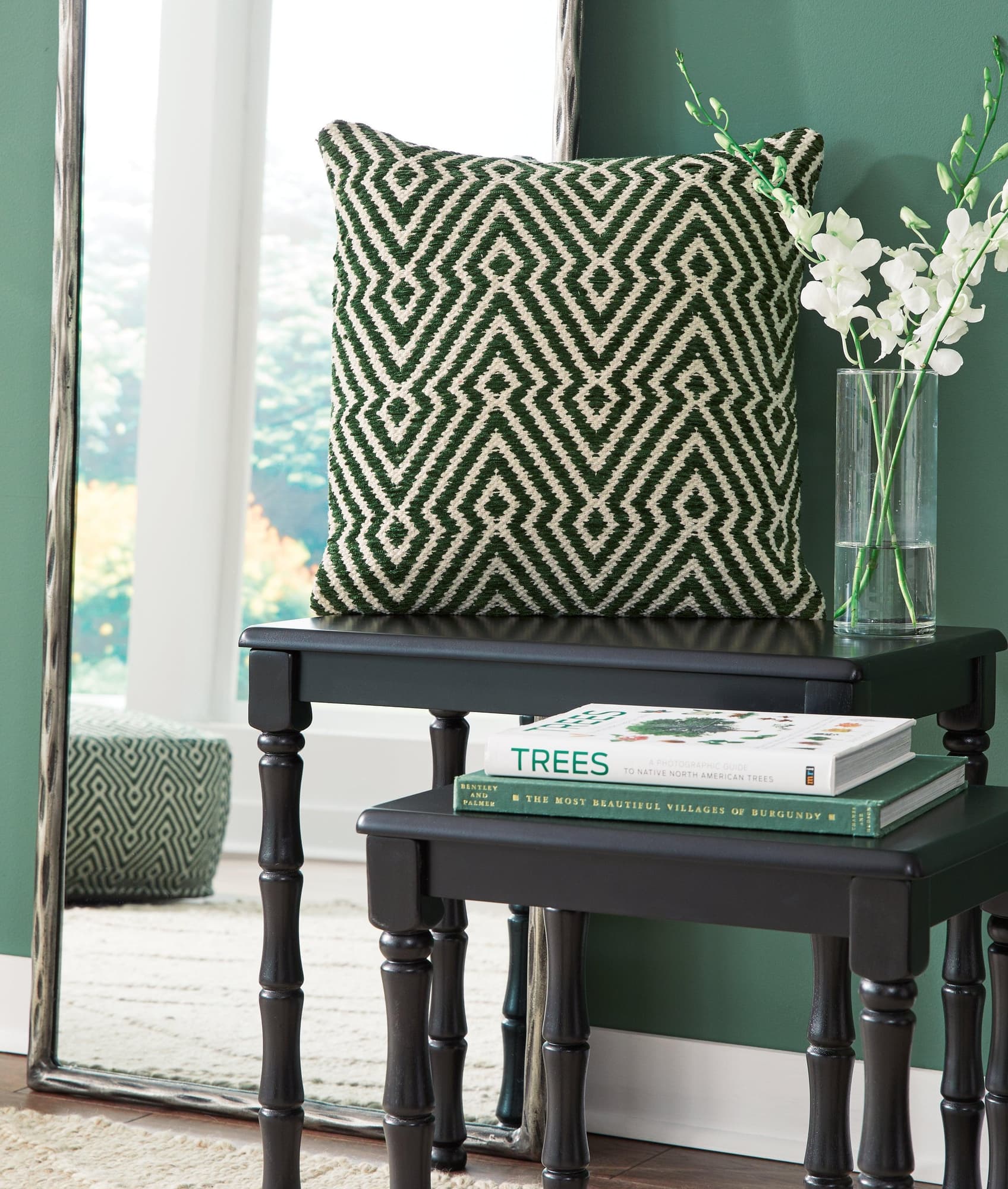 Digover Green Ivory Pillow (Set of 4) - Image 1