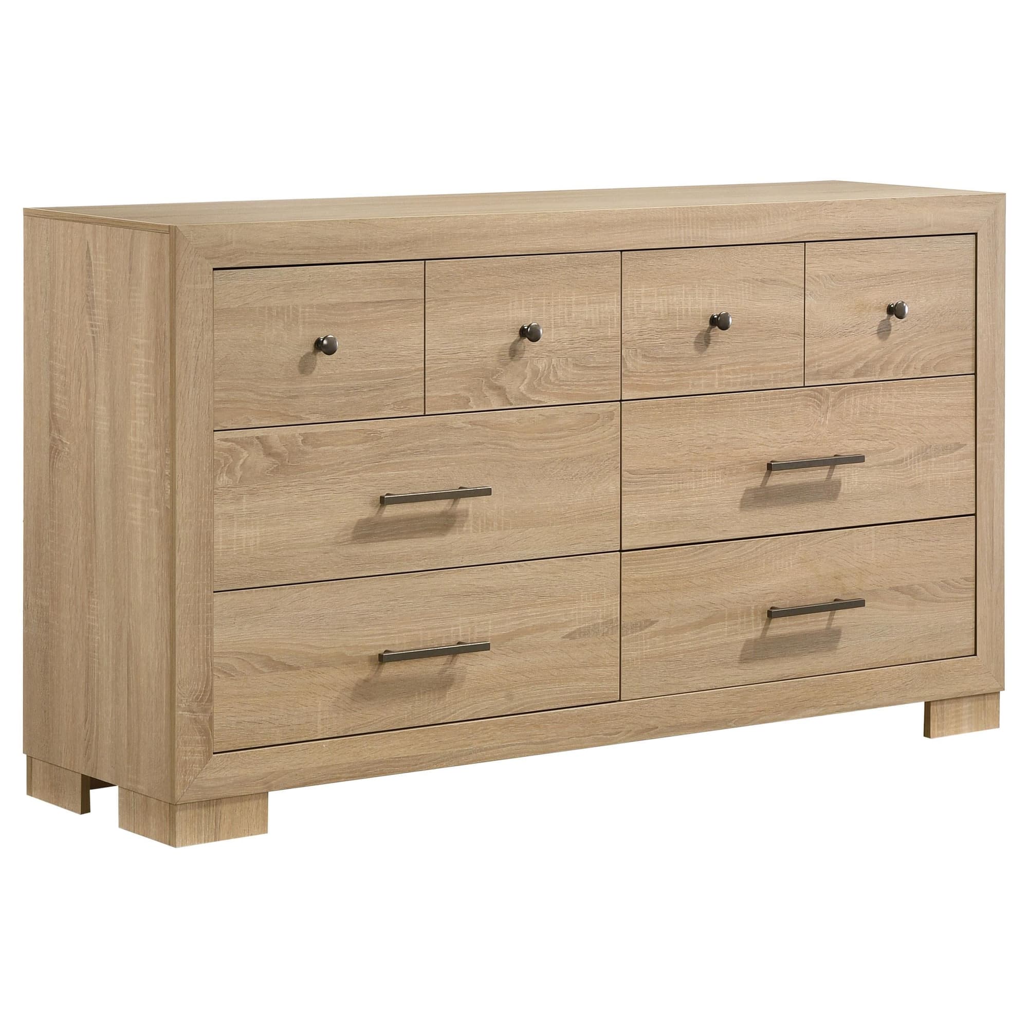 Arielle 6-drawer Bedroom Dresser Cabinet Light Oak - Image 1
