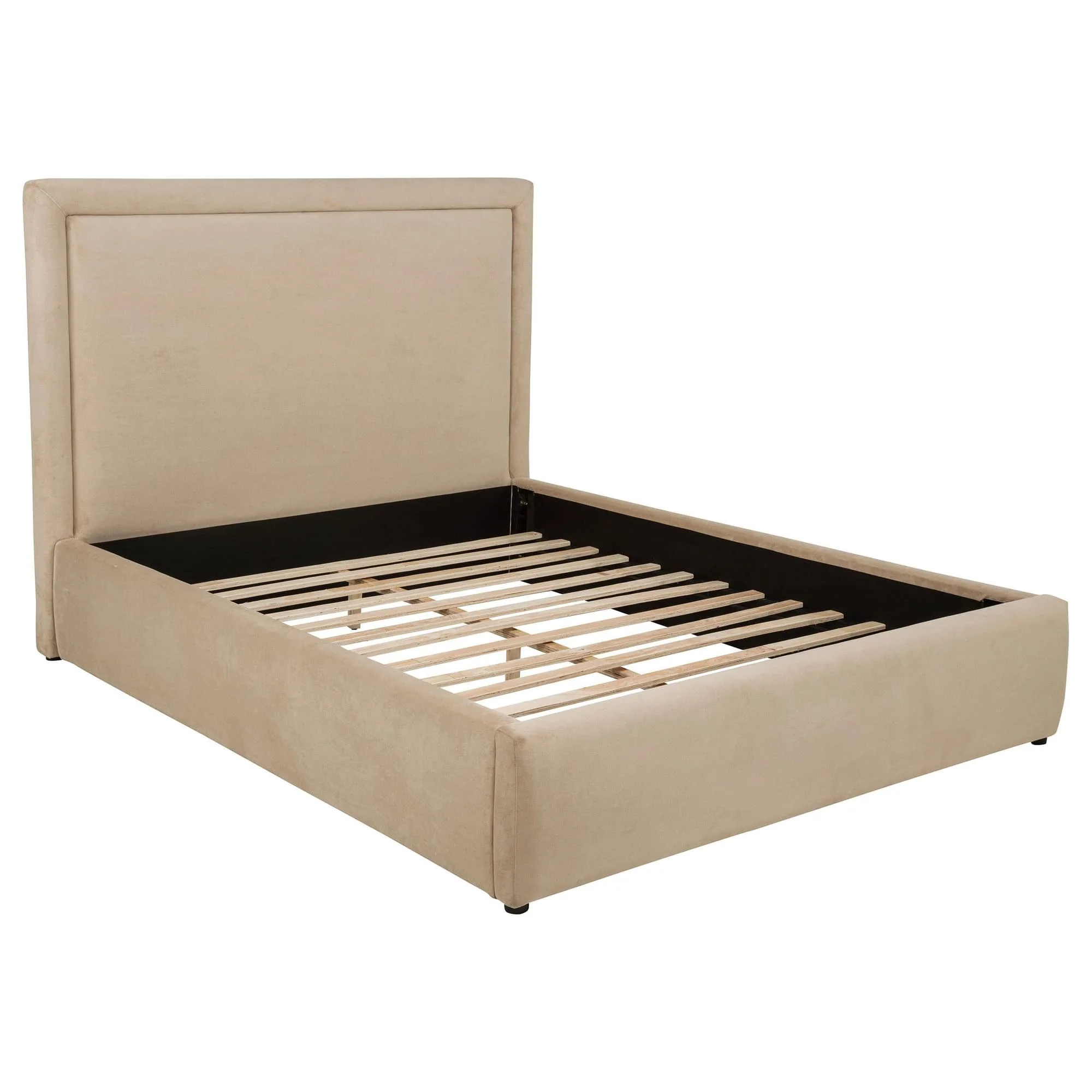 Lawson 55-inch Upholstered Full Platform Bed Light Saddle - Image 1