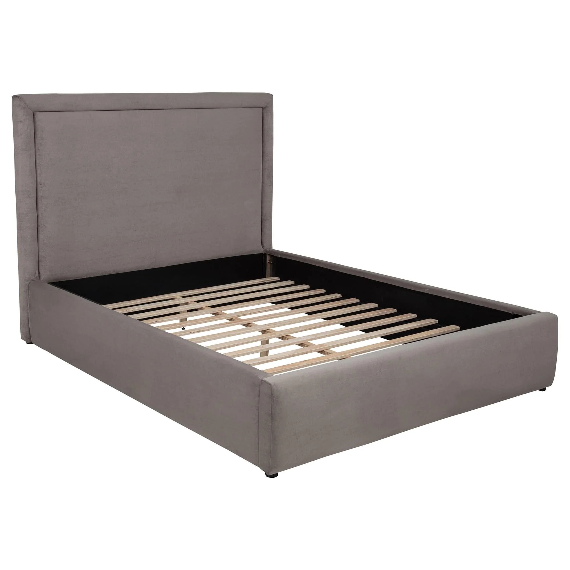 Lawson 55-inch Upholstered Queen Platform Bed Mushroom - Image 1