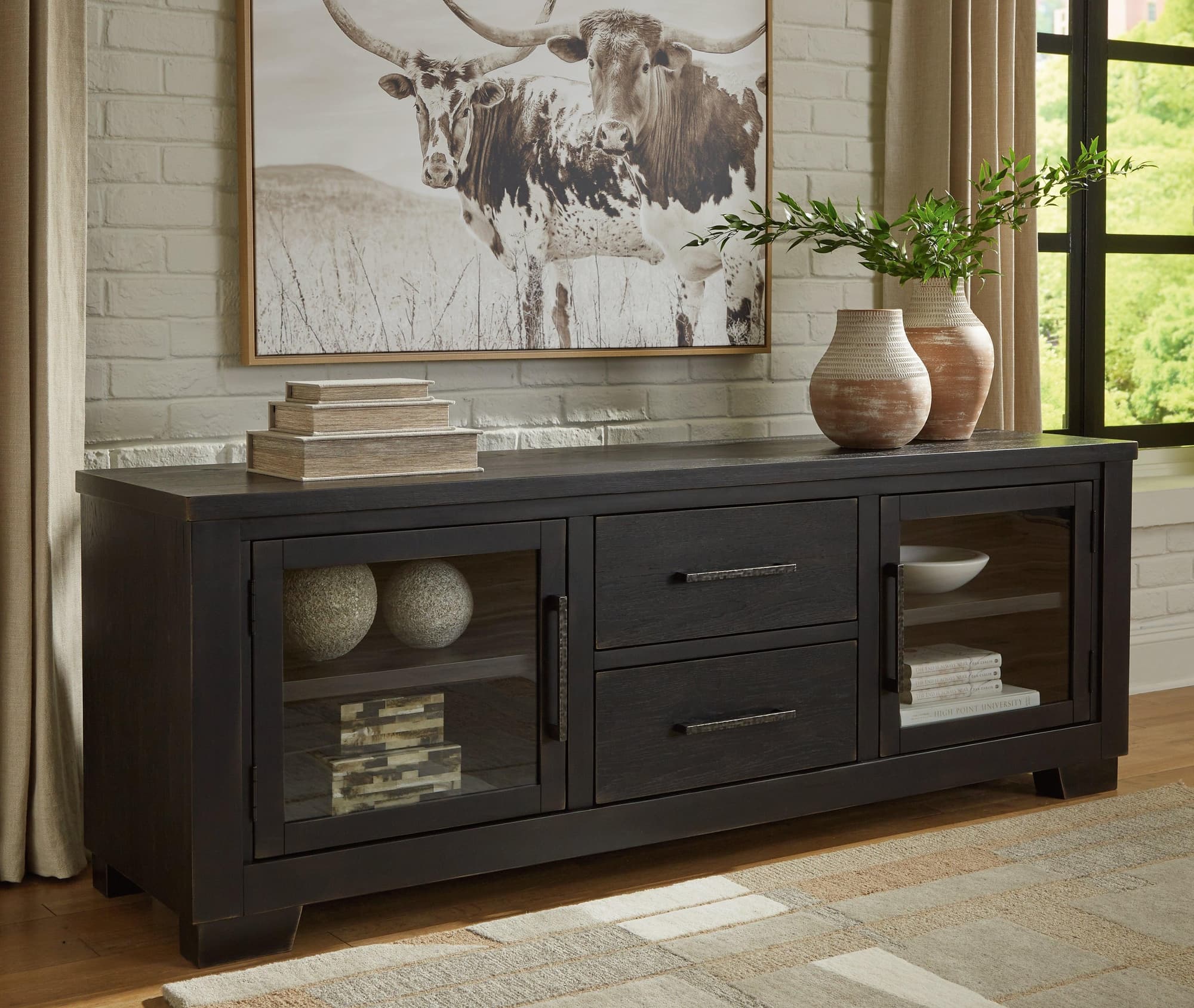 Galliden Black 80″ Tv Stand
