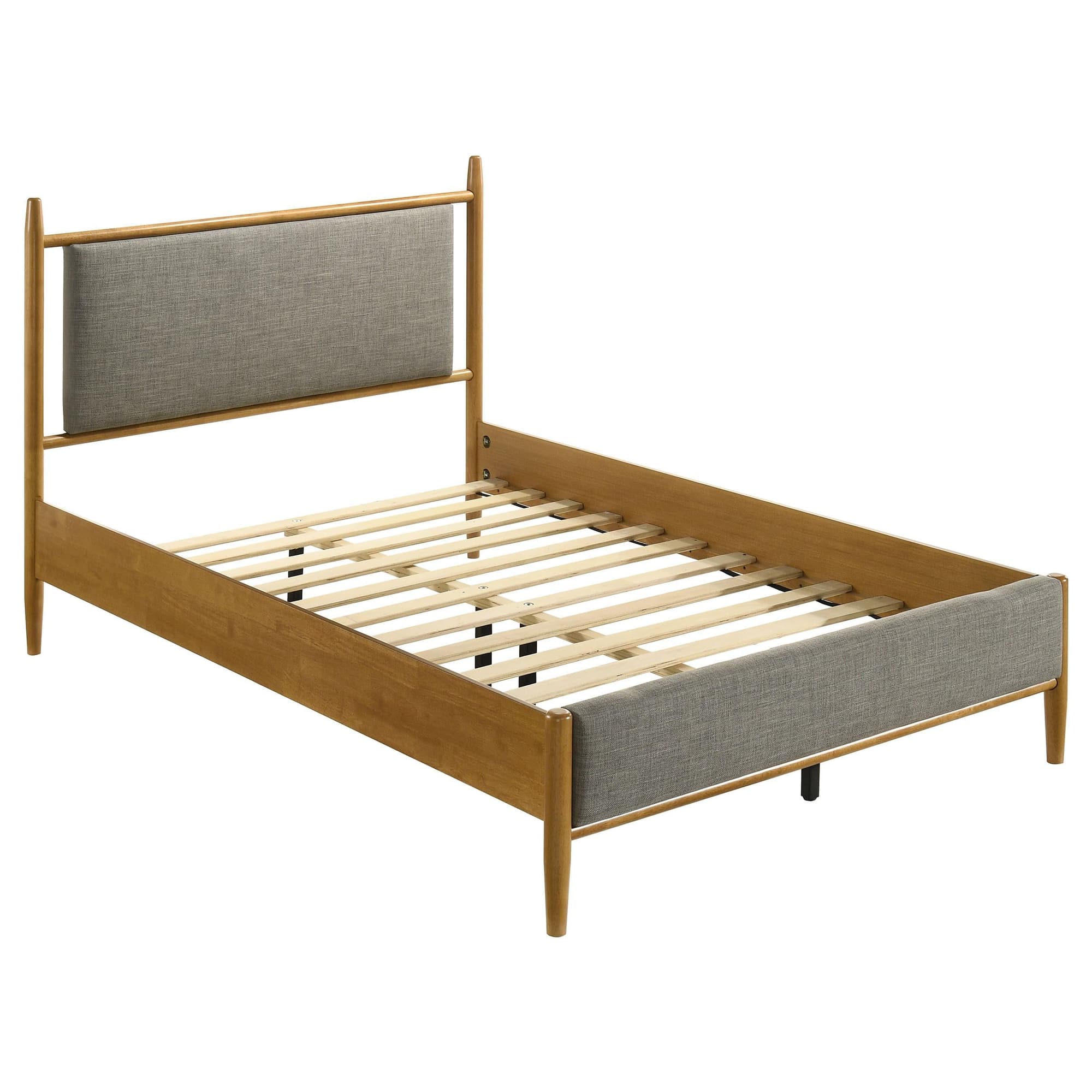 Mason 46-inch Full Panel Platform Bed Grey and Light Brown - Image 1