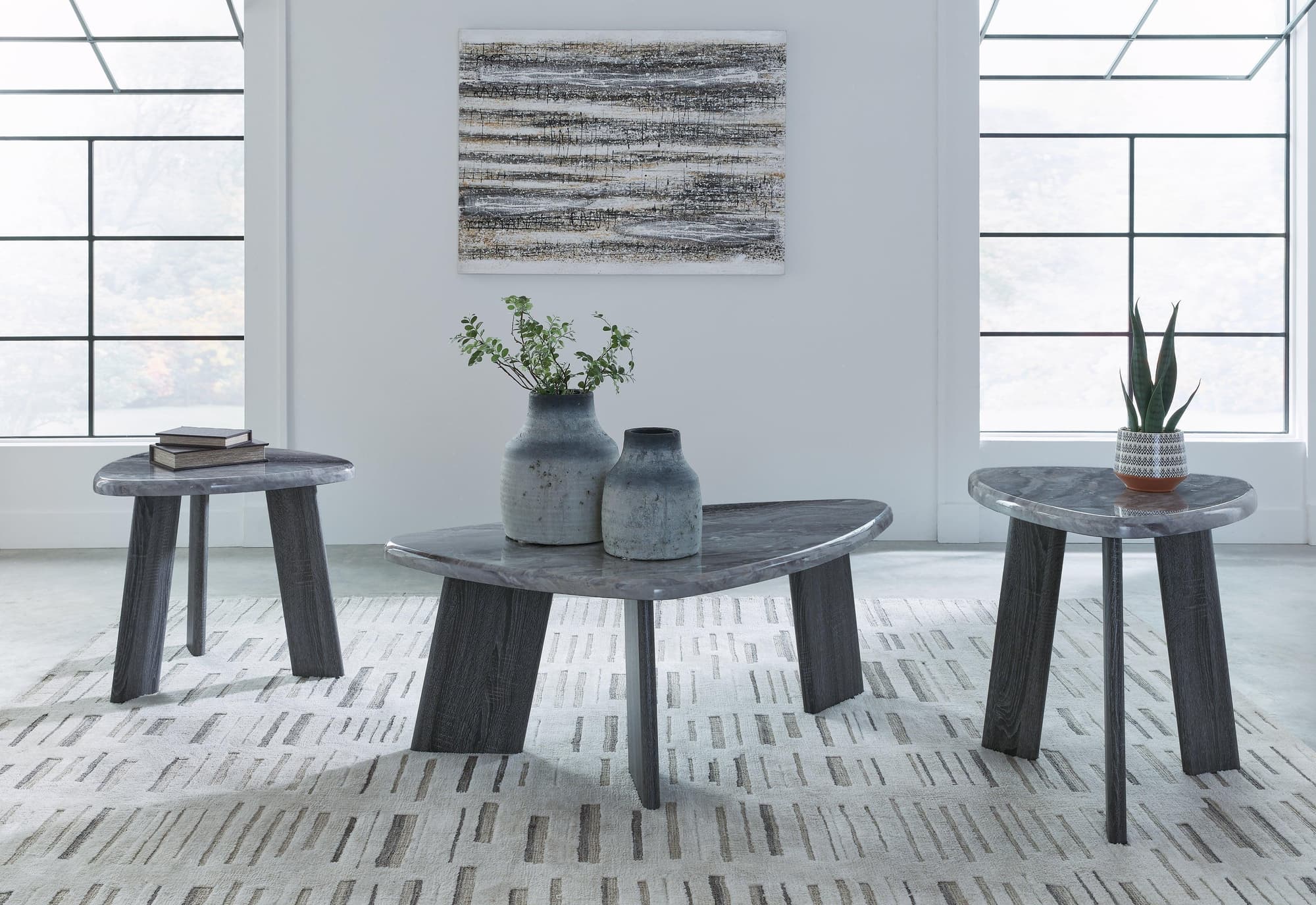 Bluebond Gray Table (Set of 3)