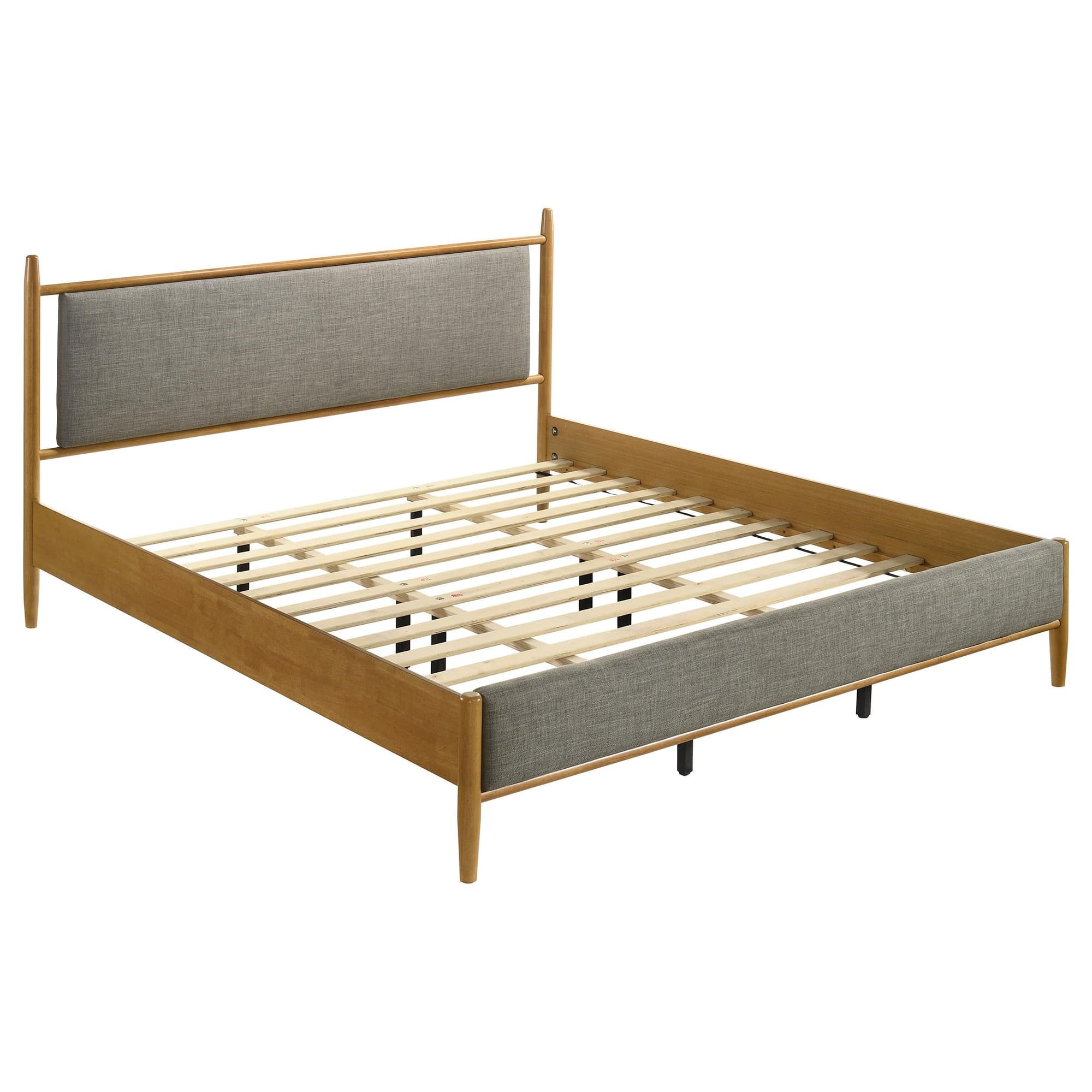 Mason 46-inch Eastern King Panel Platform Bed Light Brown - Image 1
