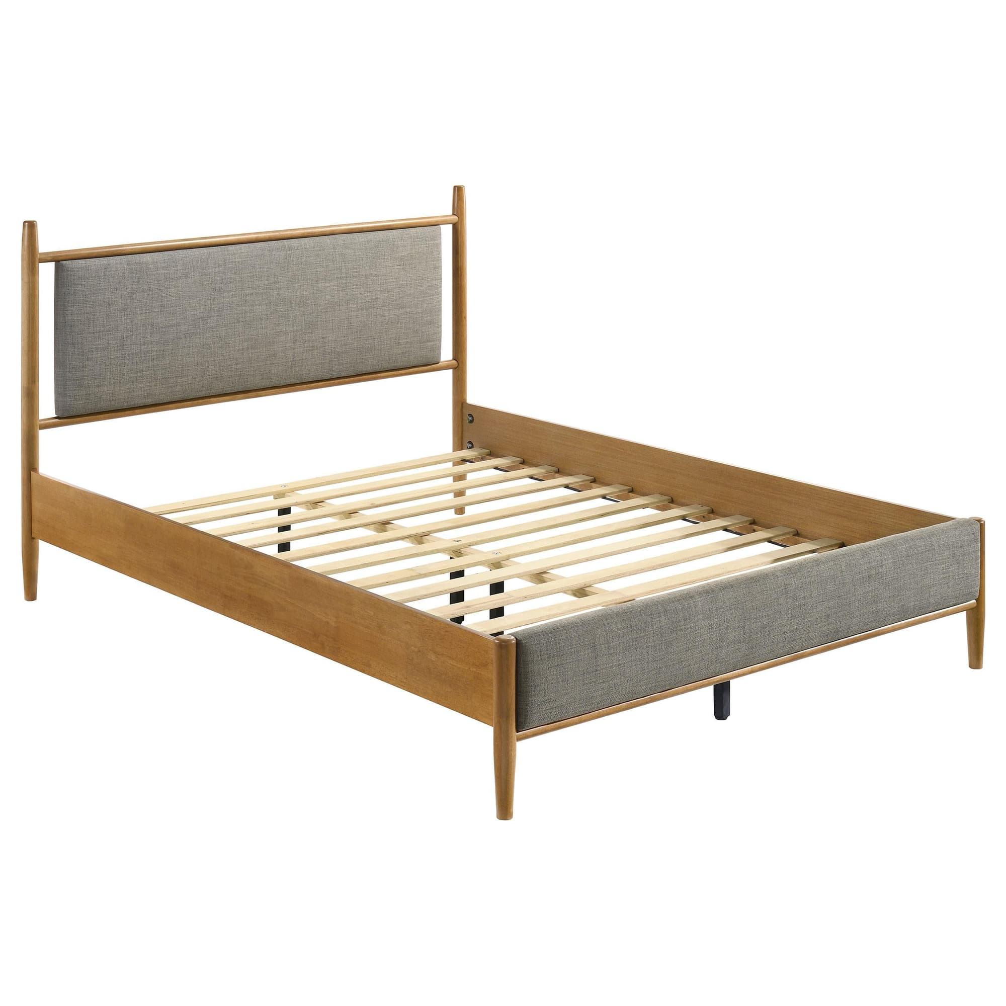 Mason 46-inch Queen Panel Platform Bed Grey and Light Brown - Image 1