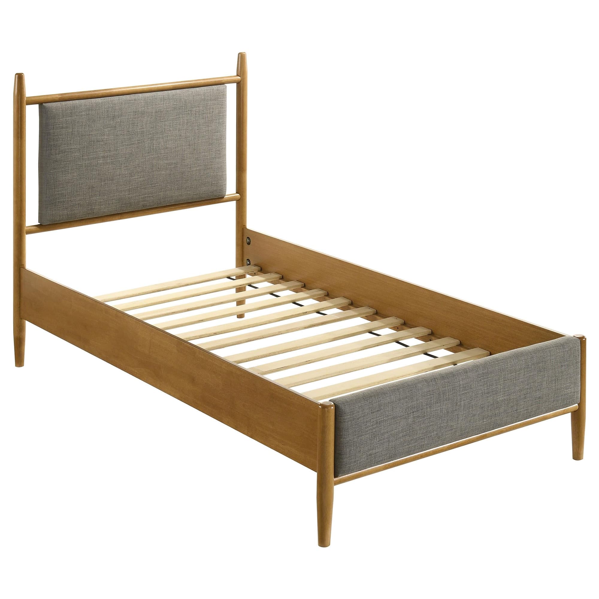 Mason 46-inch Twin Panel Platform Bed Grey and Light Brown - Image 1