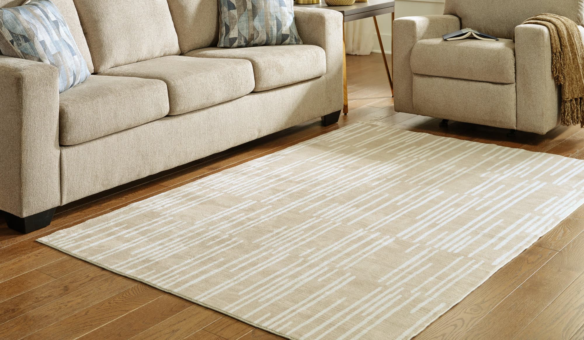 Ardenville Tan Cream 5′ X 7′ Rug