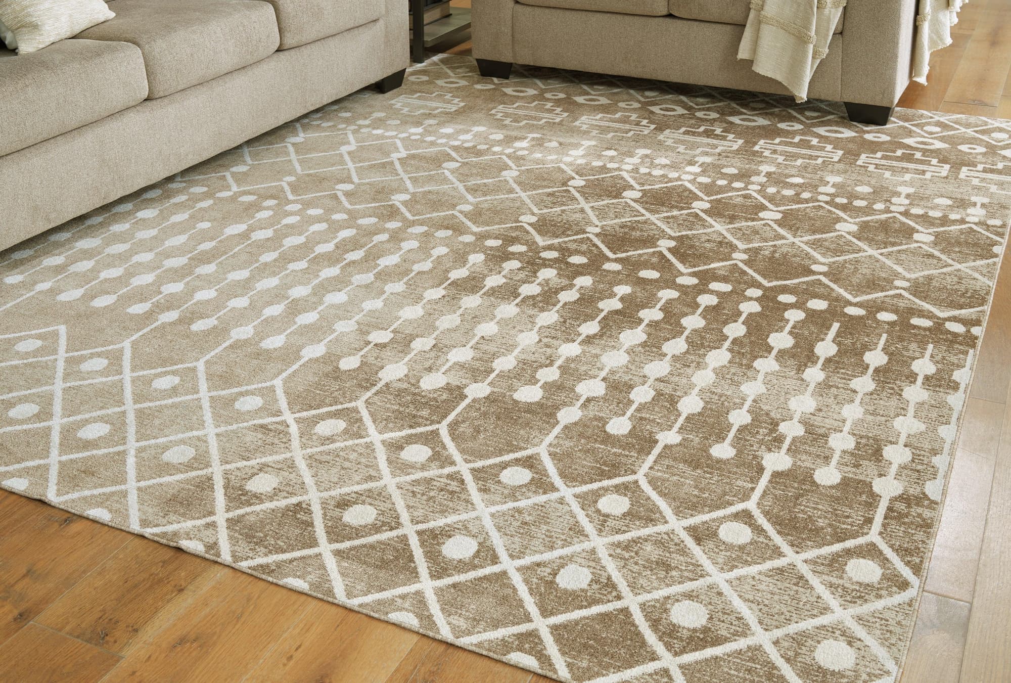 Bunchly Tan Brown Cream 8' X 10' Rug - Image 1