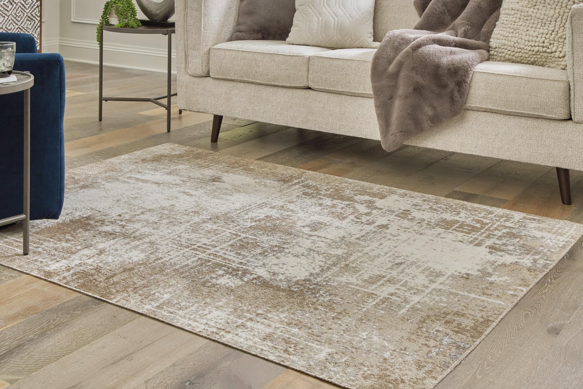 Grifflain Tan Brown Gray 5' X 7' Rug - Image 1
