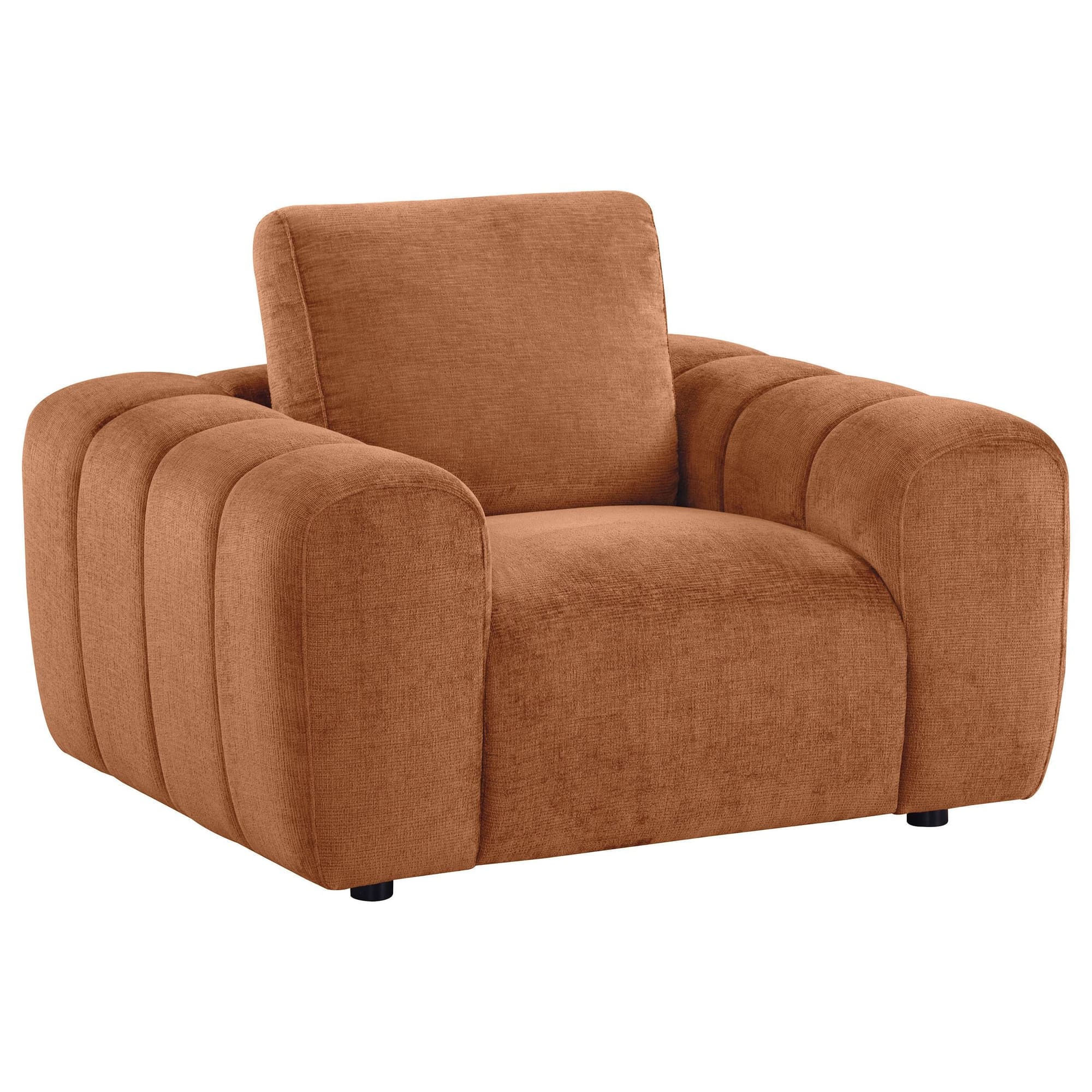 Burnett Chenille Upholstered Accent Chair Burnt Orange - Image 1