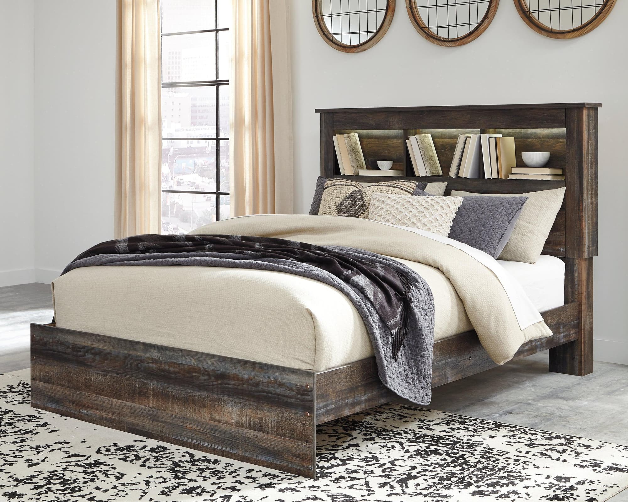 Drystan Multi Queen Bookcase Bed - Image 1