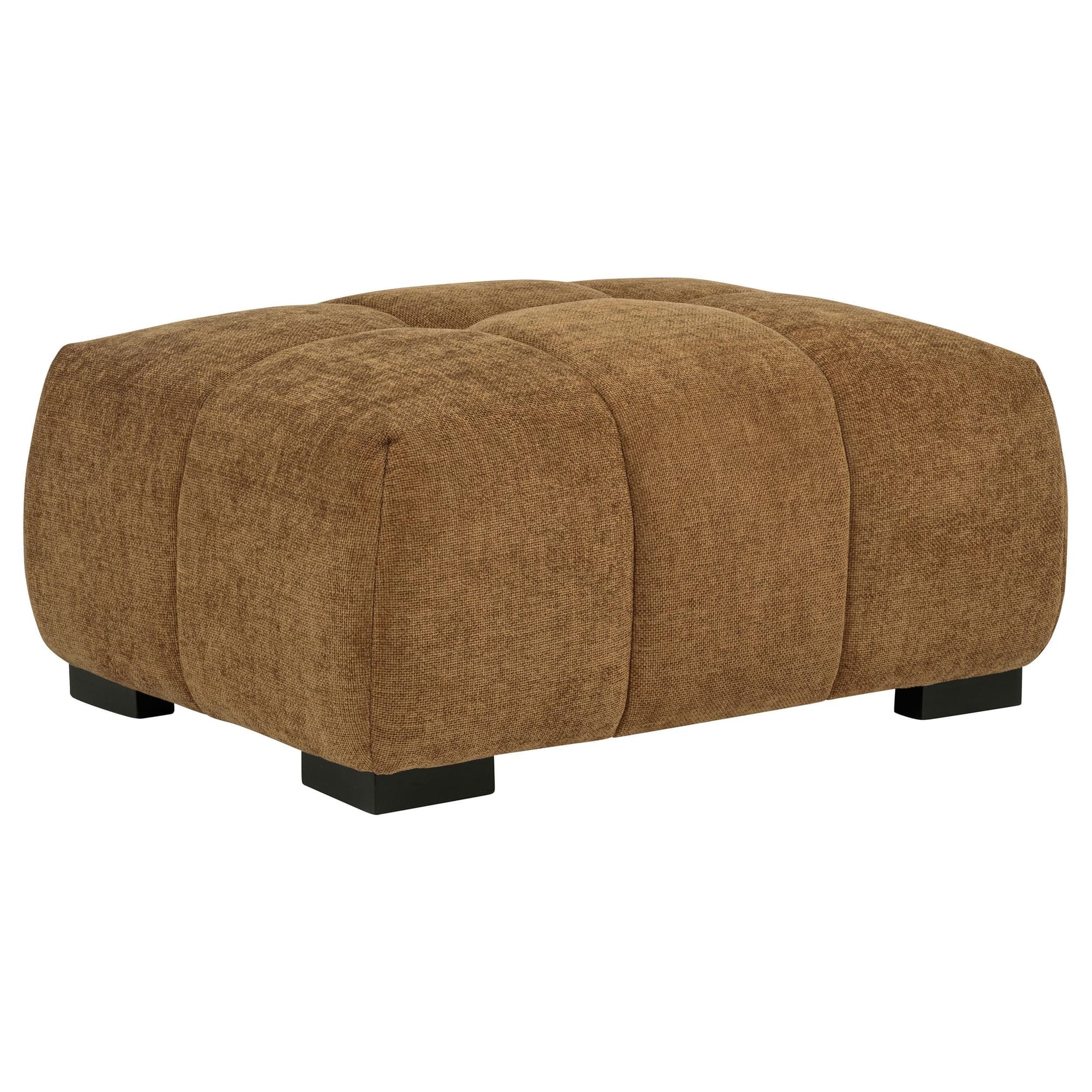 Octavia Fabric Upholstered Rectangular Ottoman Amber - Image 1