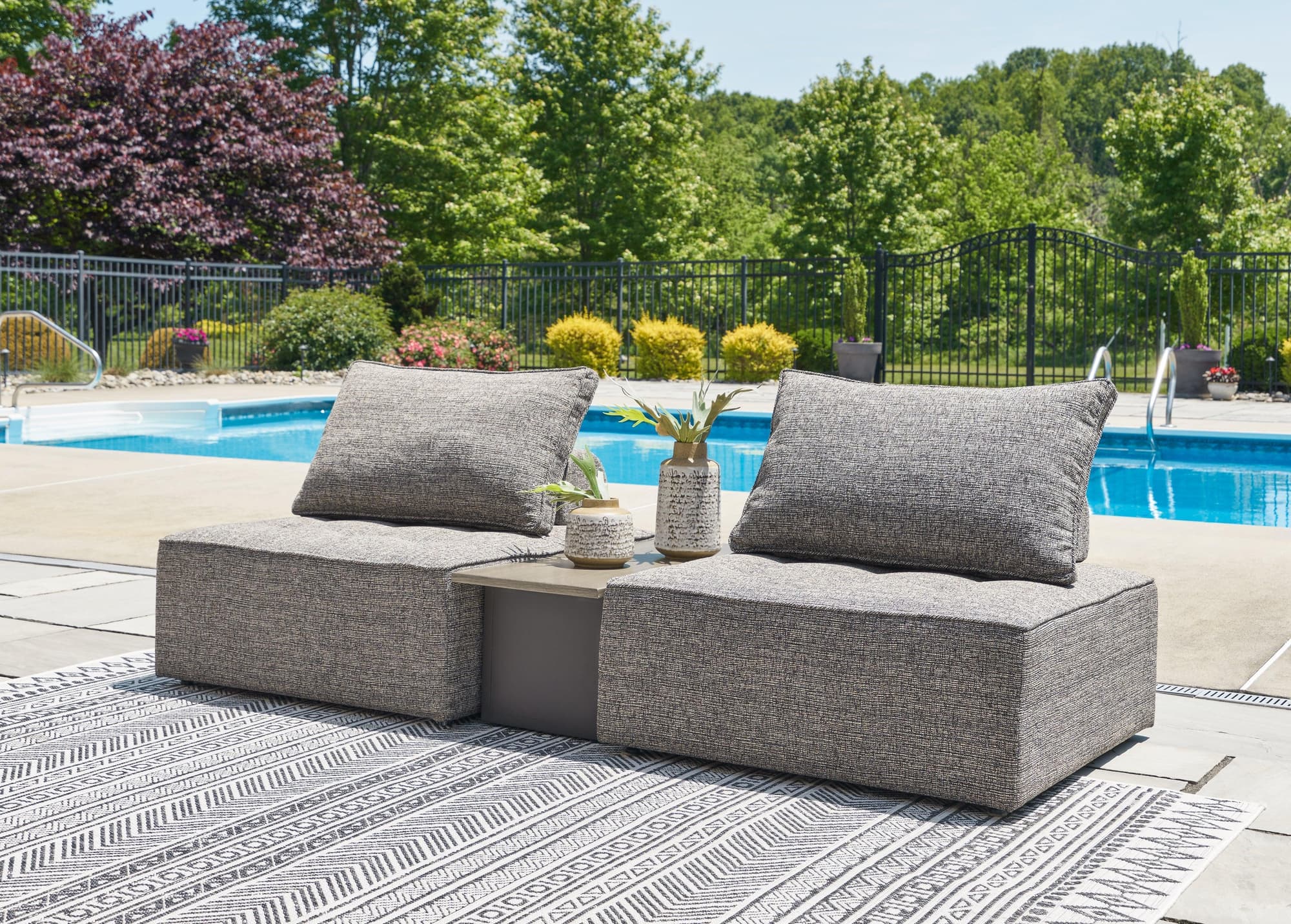 Bree Zee Brown 3-Piece Outdoor Sectional - Image 1