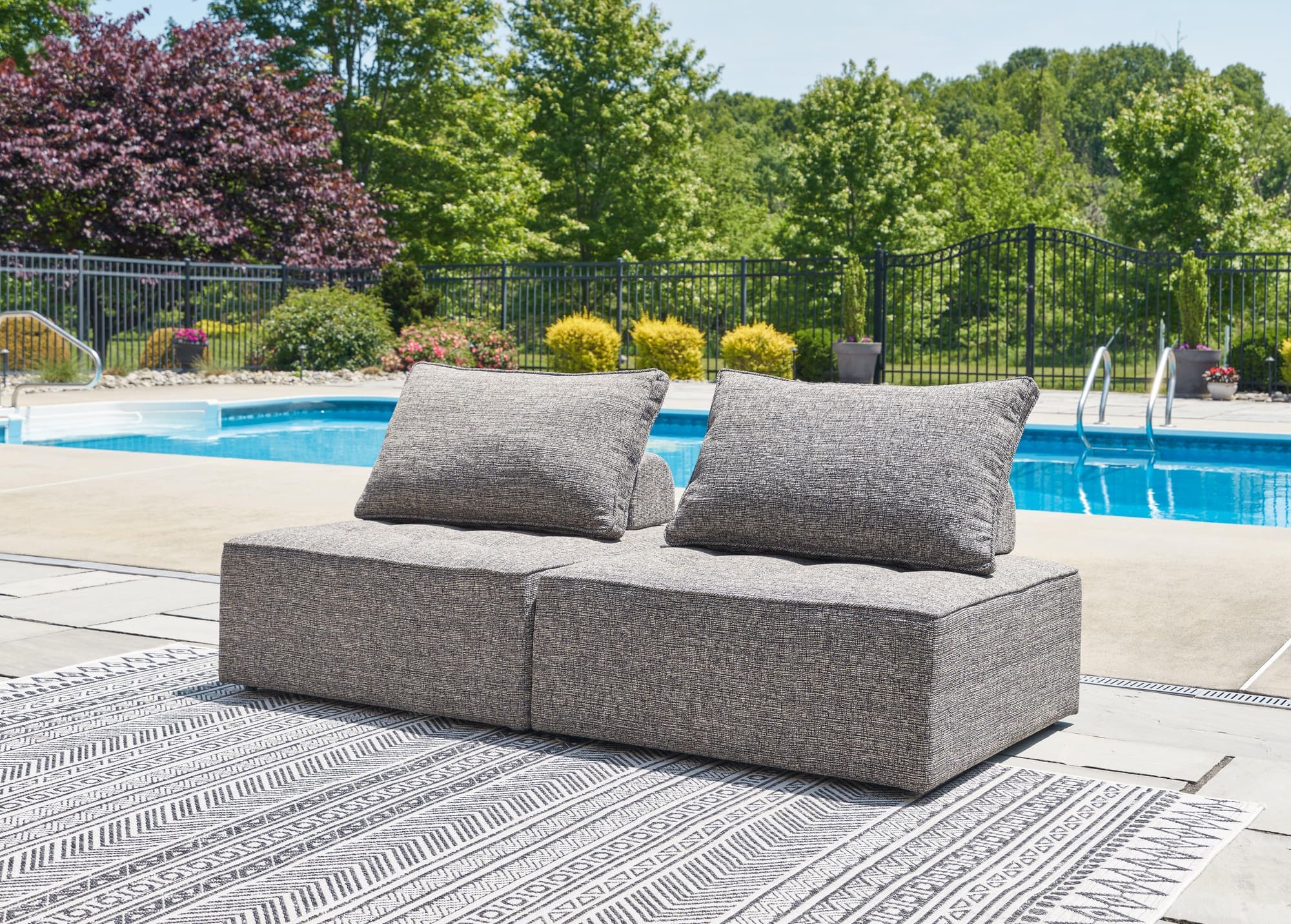 Bree Zee Brown 2-Piece Outdoor Sectional - Image 1