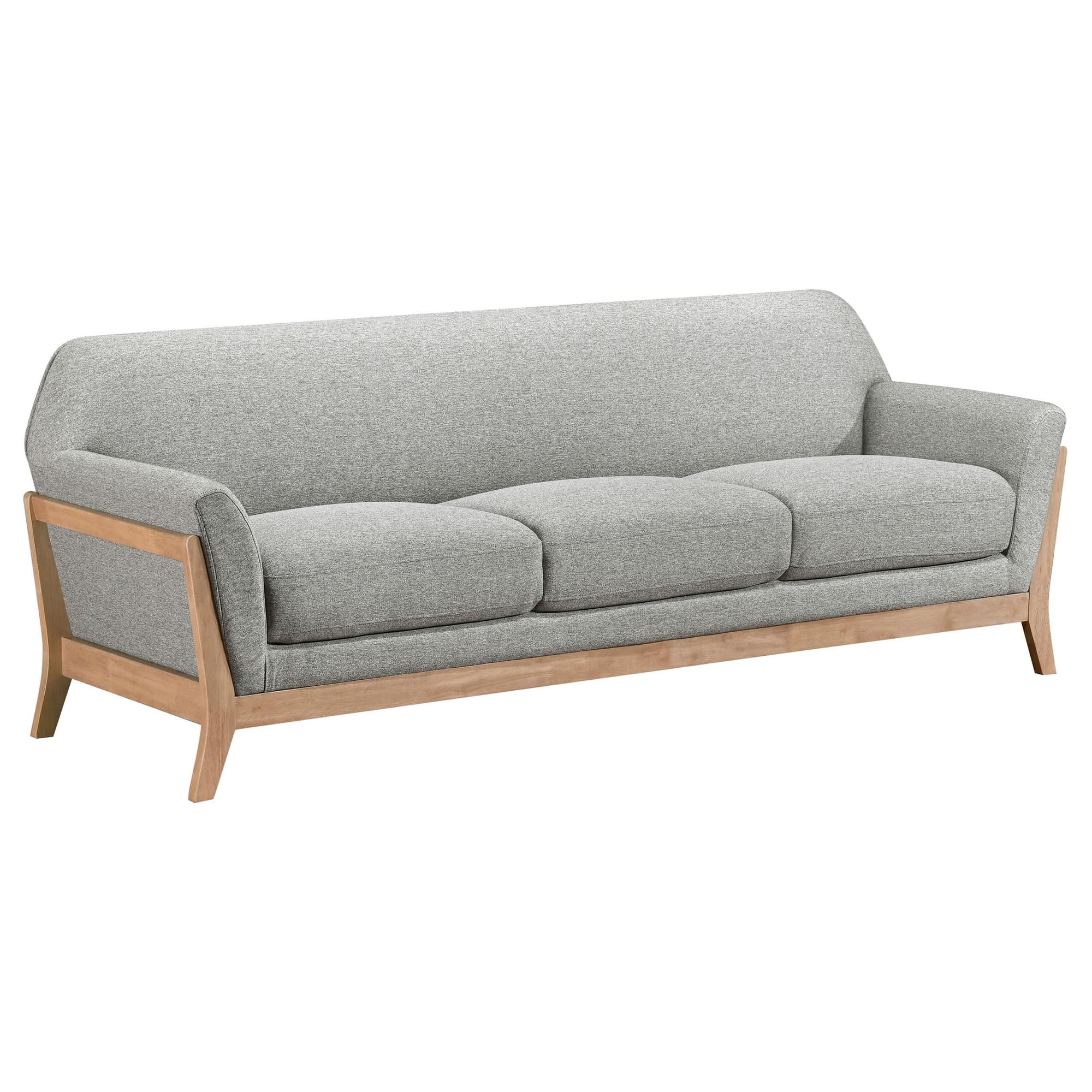 Vaughn Fabric Upholstered Flared Arm Sofa Grey - Image 1