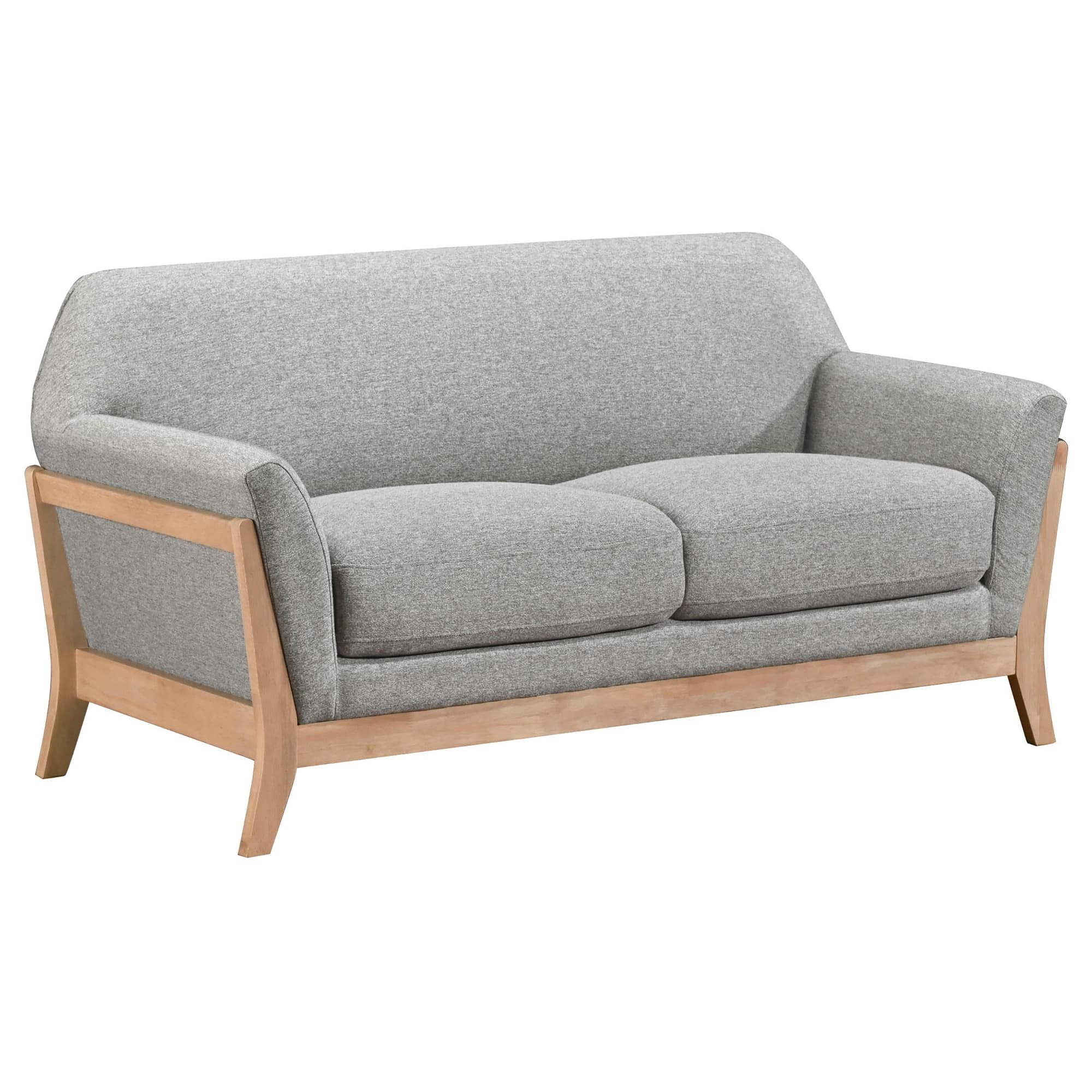 Vaughn Fabric Upholstered Flared Arm Loveseat Grey - Image 1
