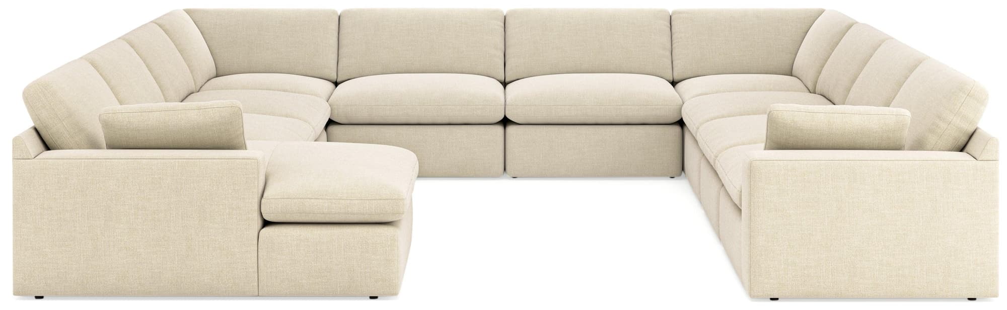 Elyza Linen Chenille 10-Piece Sectional - Image 1