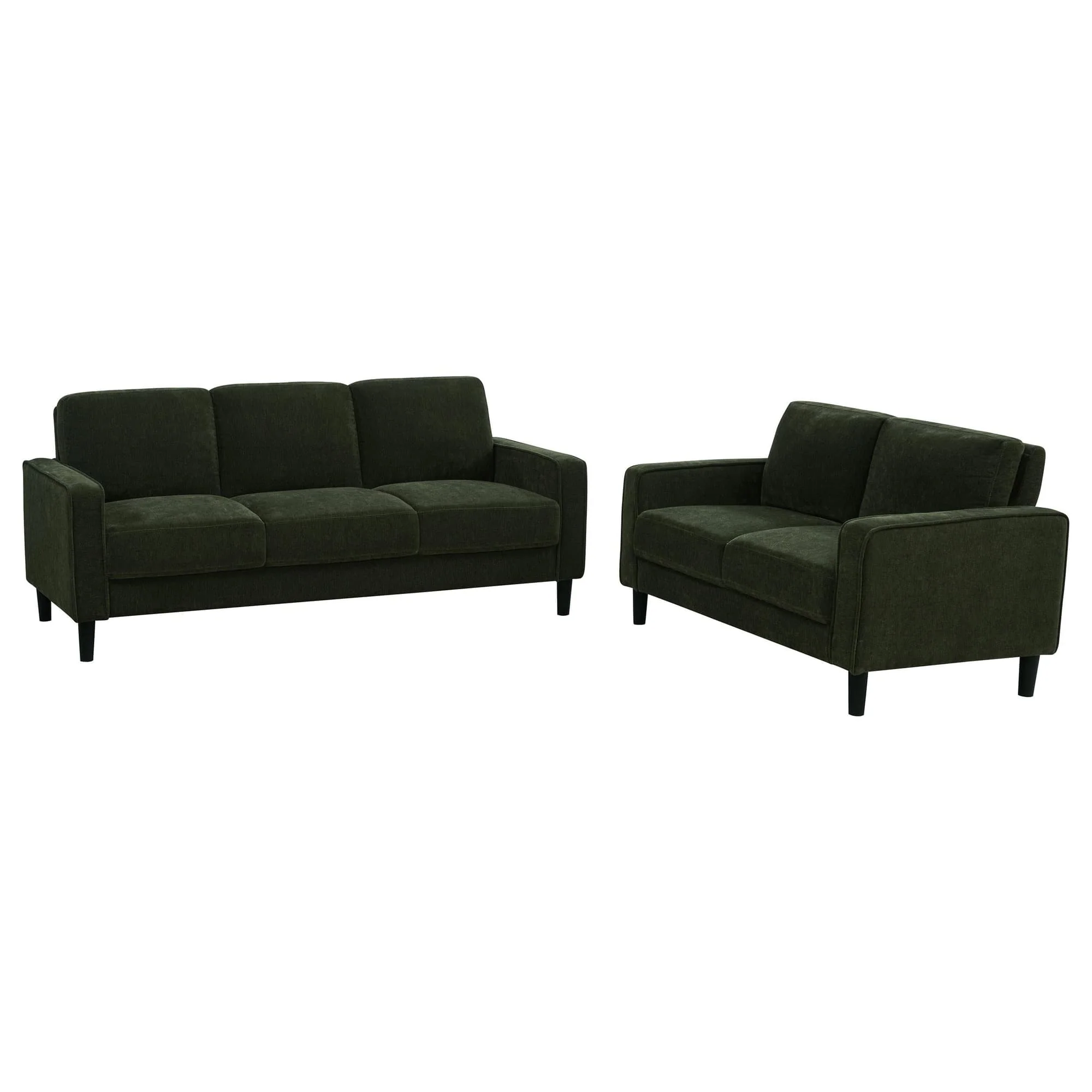 Ruth 2-piece Fabric Upholstered Track Arm Sofa Matcha Green - Image 1