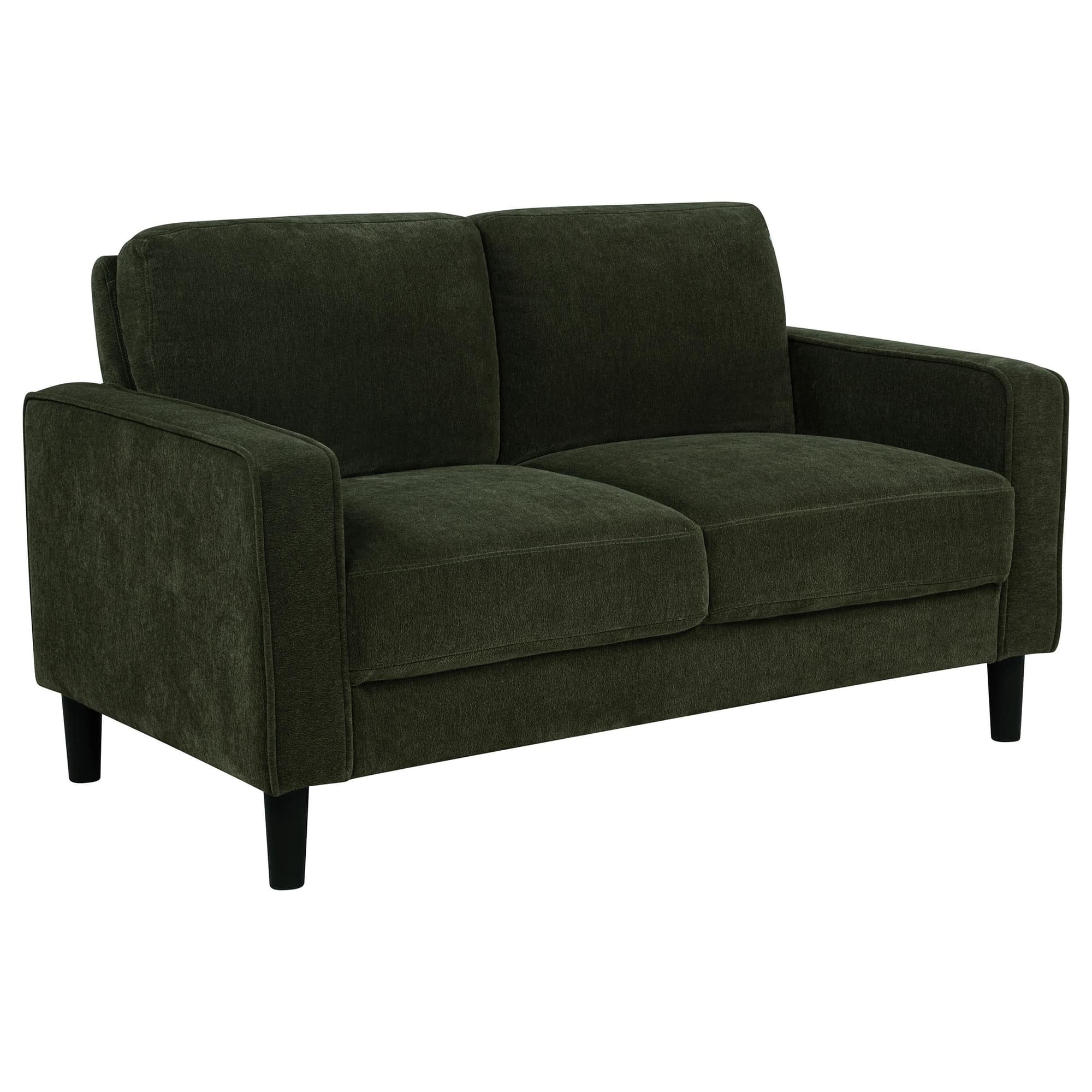 Ruth Fabric Upholstered Track Arm Loveseat Matcha Green - Image 1