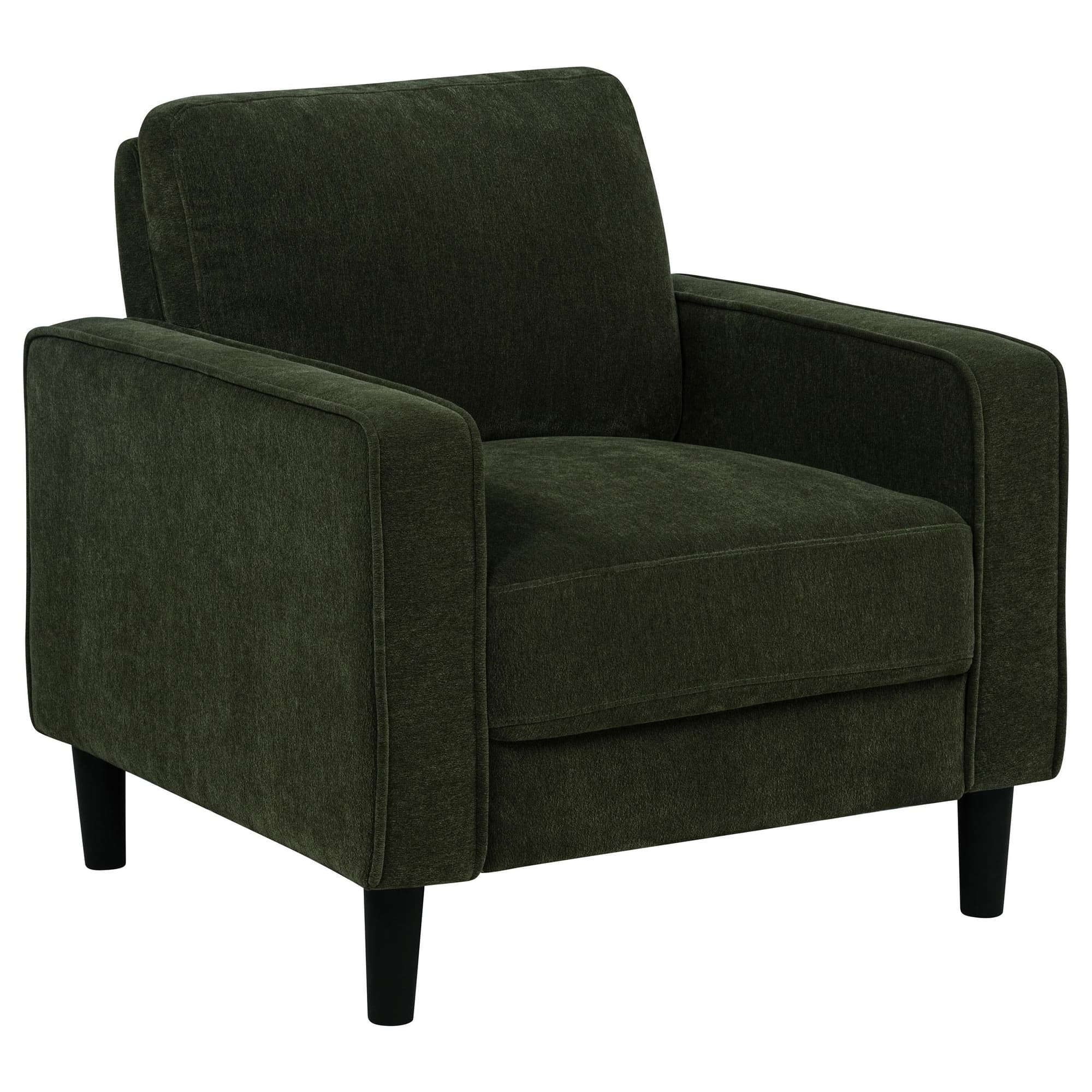 Ruth Fabric Upholstered Track Arm Accent Chair Matcha Green - Image 1