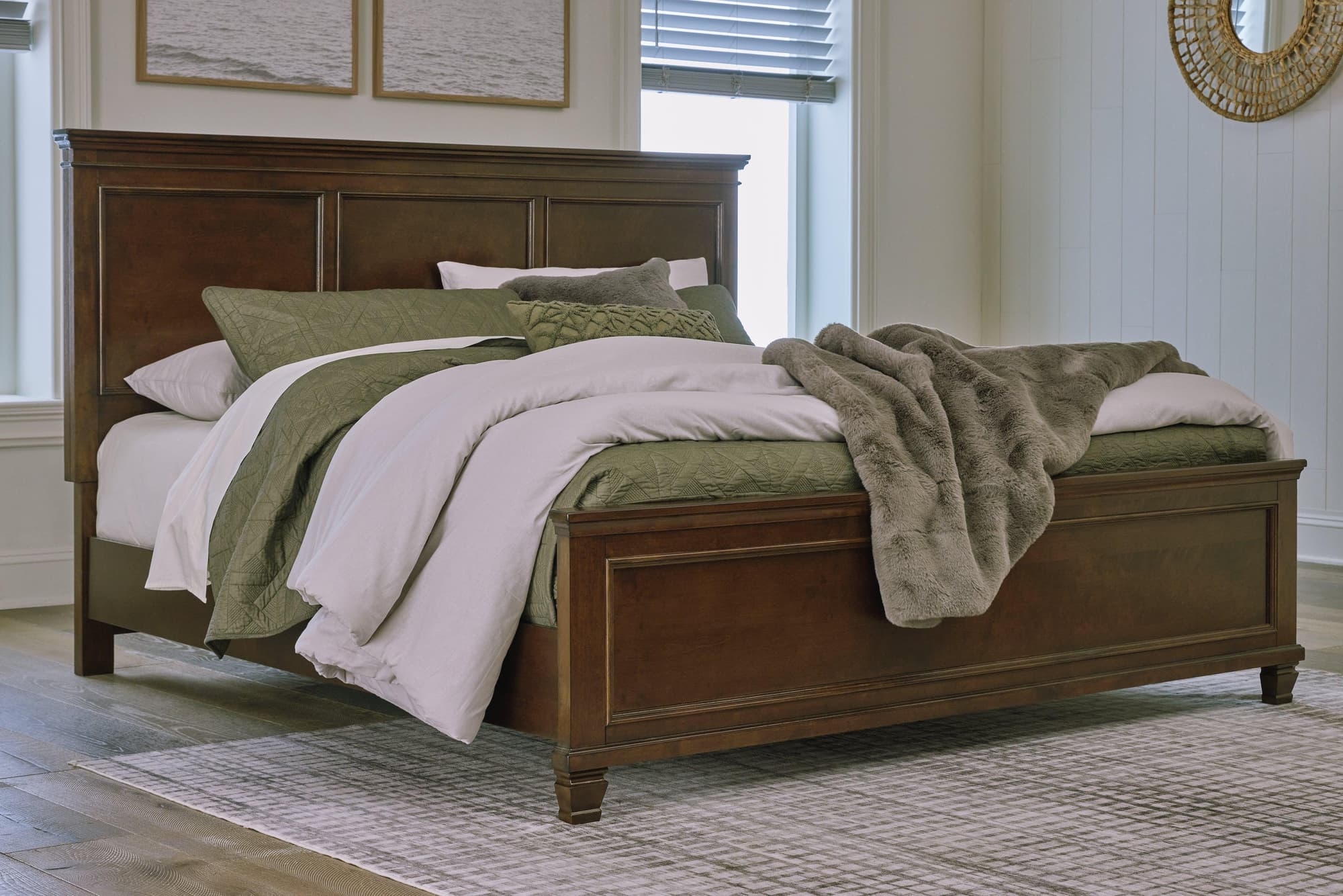Danabrin Brown King Panel Bed - Image 1