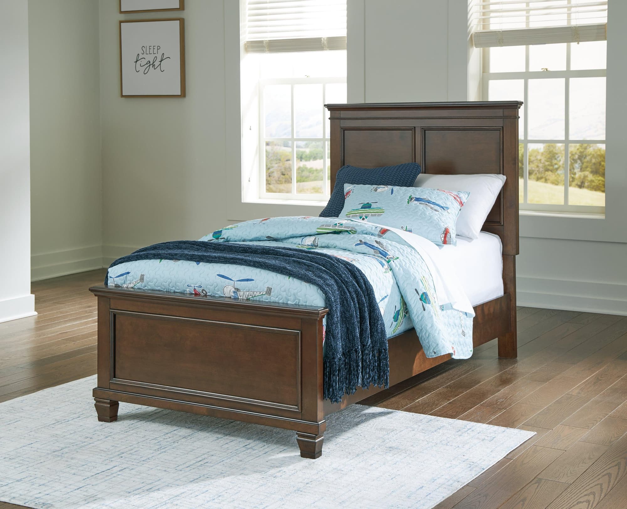 Danabrin Brown Twin Panel Bed - Image 1