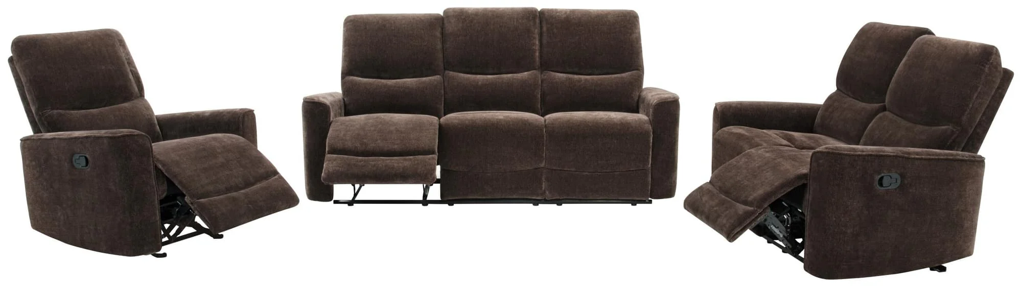 Navarro Chenille Upholstered Glider Recliner Dark Brown - Image 1