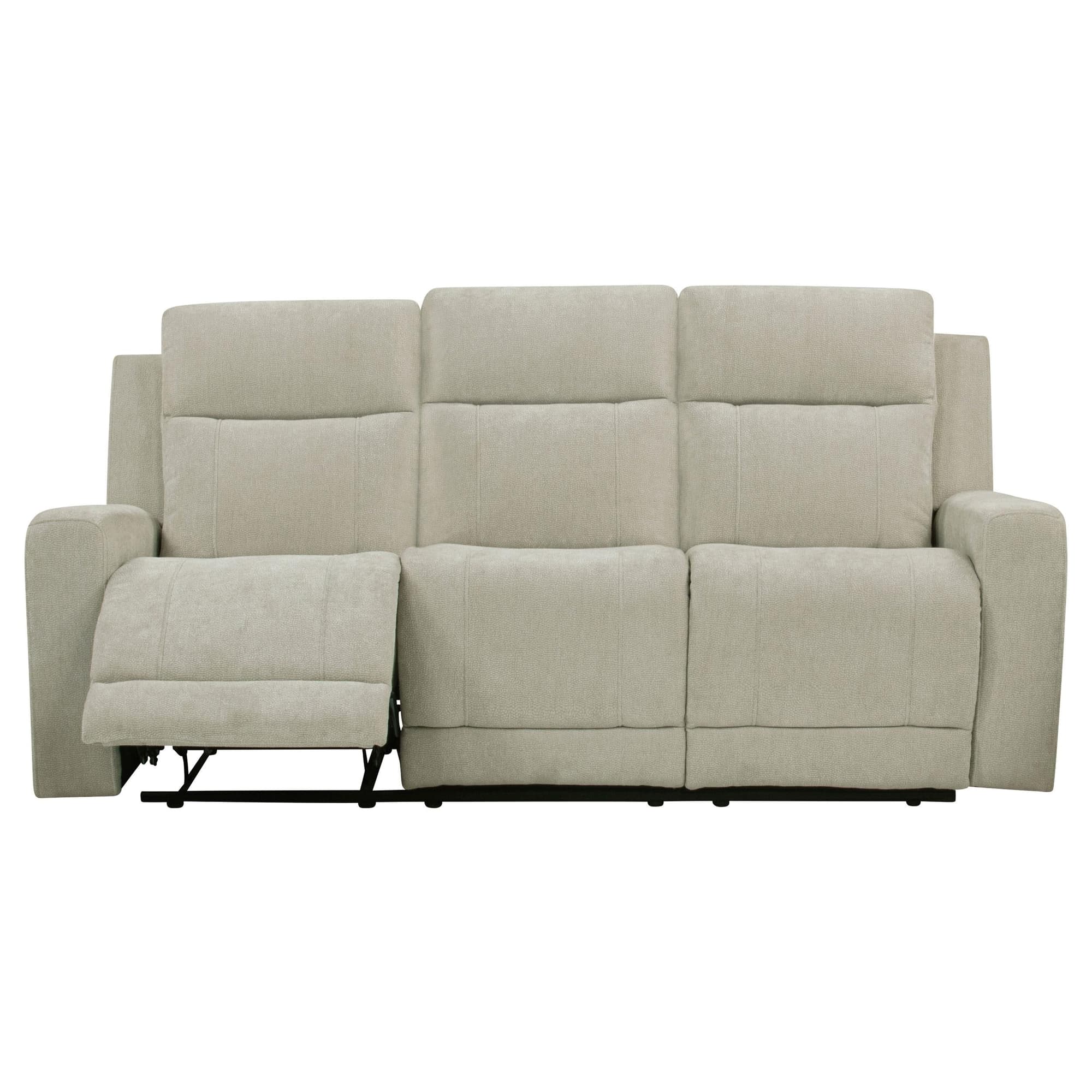 Kennett Chenille Upholstered Power Reclining Sofa Ivory - Image 1