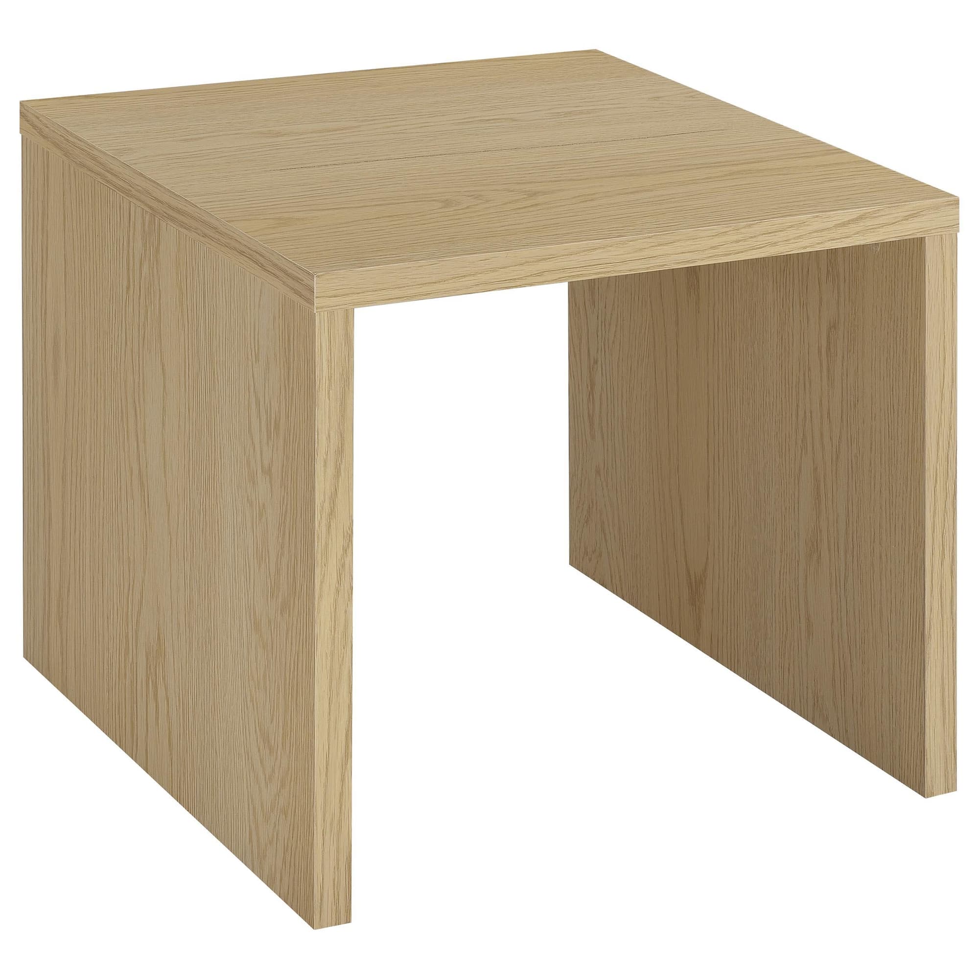 Canoga Engineered Wood Accent Side End Table Light Oak - Image 1