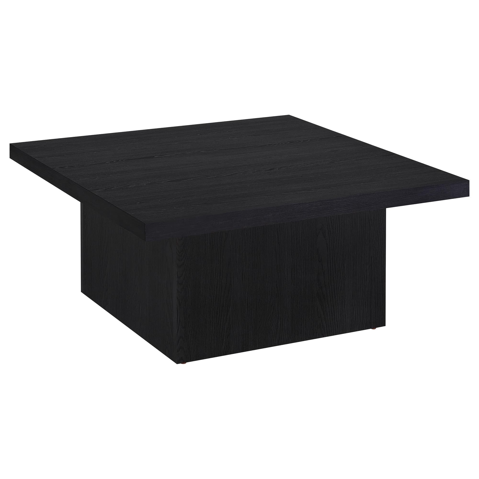 Devar Square Engineered Wood Cocktail Coffee Table Black - Image 1