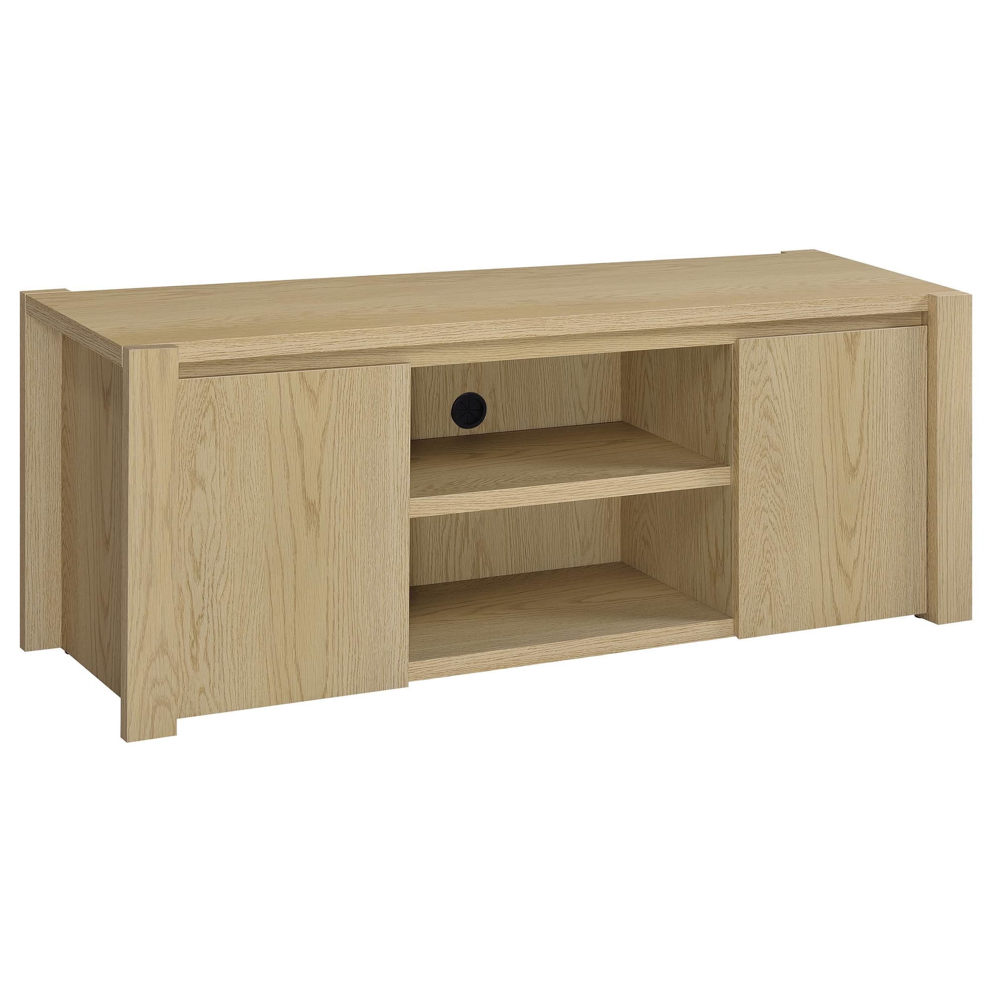 Laurelton 60-inch 2-door TV Stand Media Console Light Oak - Image 1