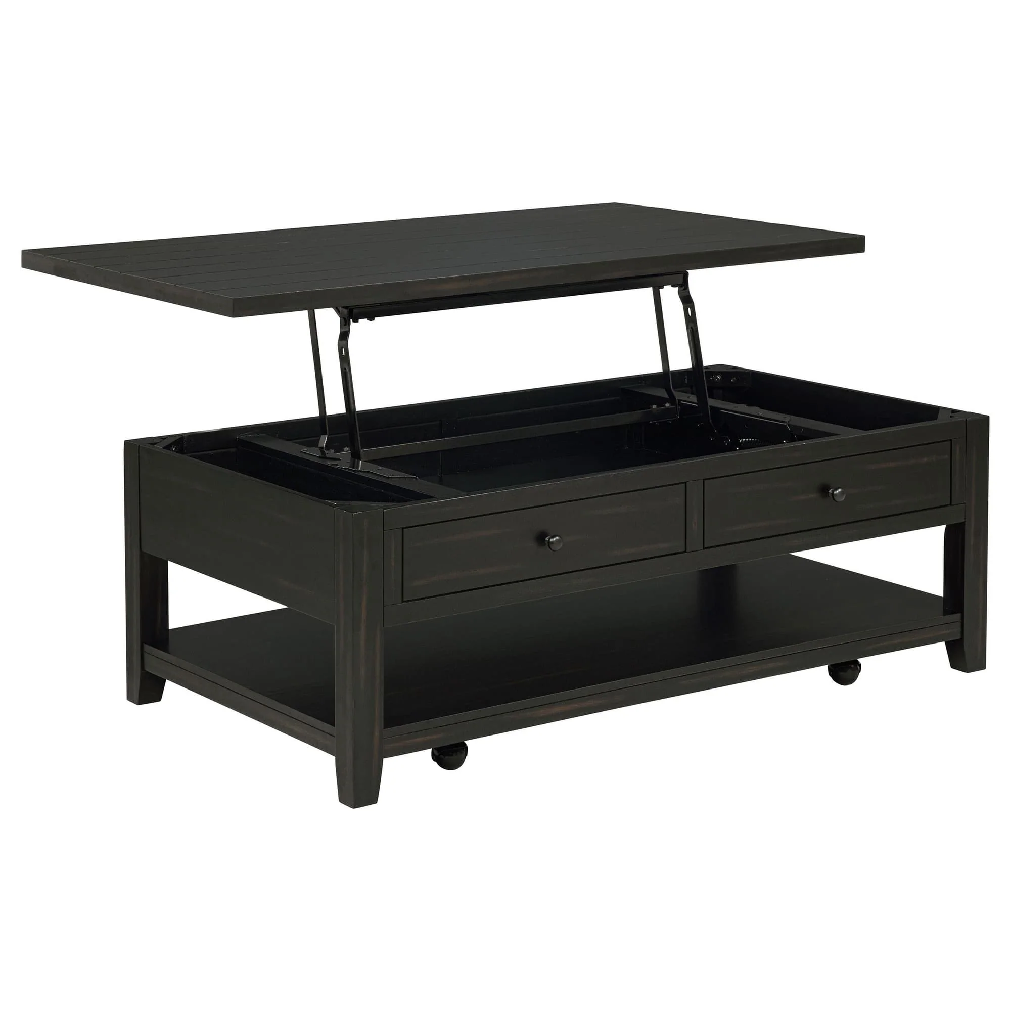Payne 48-inch Mobile Lift Top Coffee Table Distressed Java - Image 1