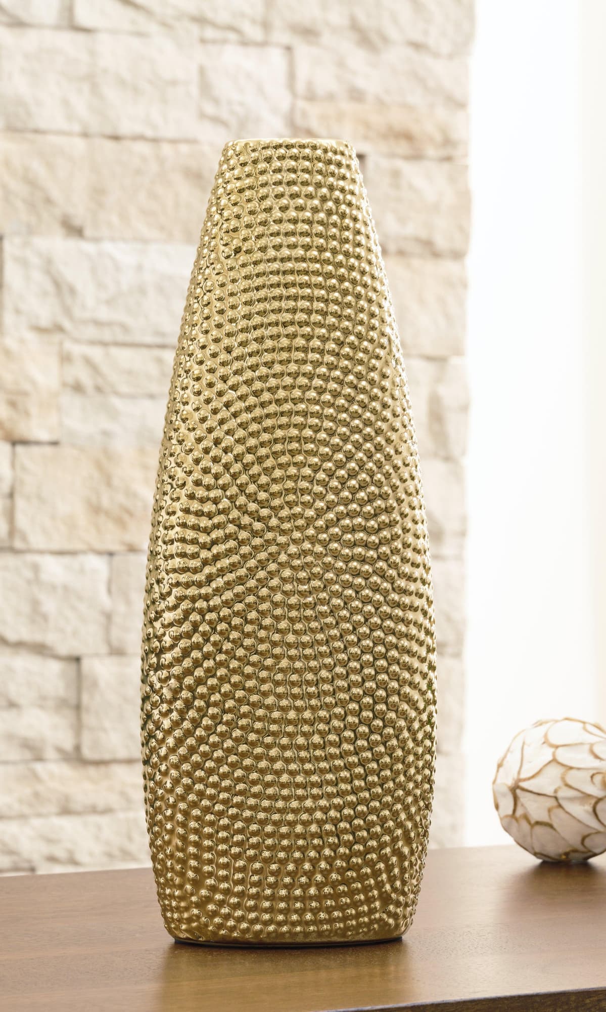 Efim Gold Finish Vase - Image 1