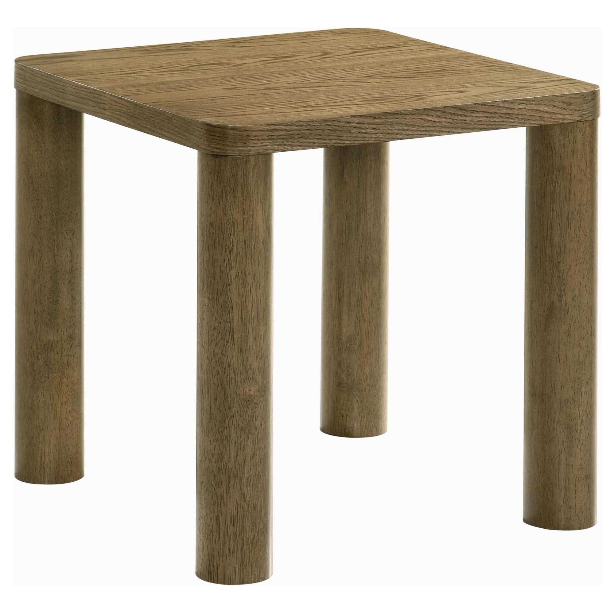 Castlewood Engineered Wood Accent Side End Table Brown Oak - Image 1