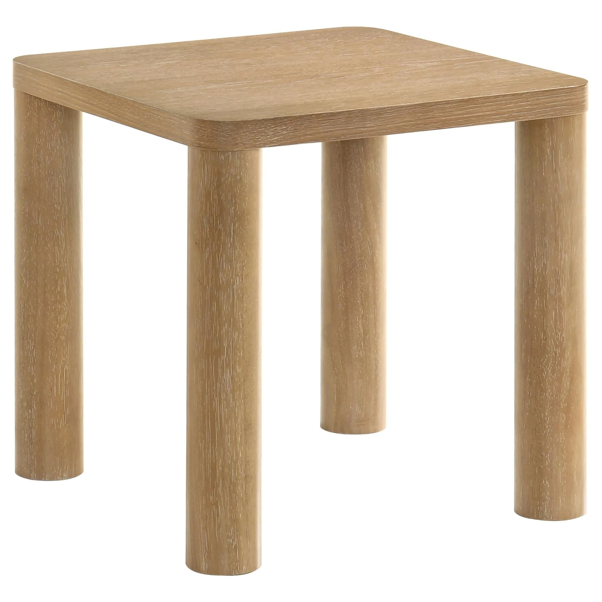 Castlewood Engineered Wood Accent Side End Table Light Oak - Image 1