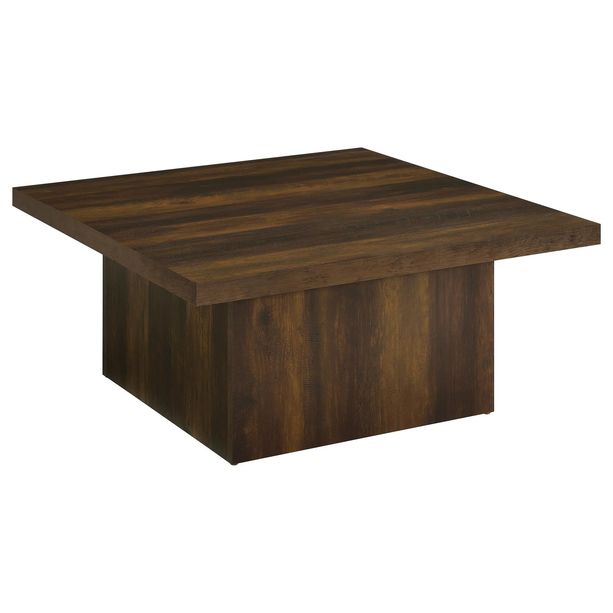 Devar Square Engineered Wood Cocktail Coffee Table Dark Pine - Image 1
