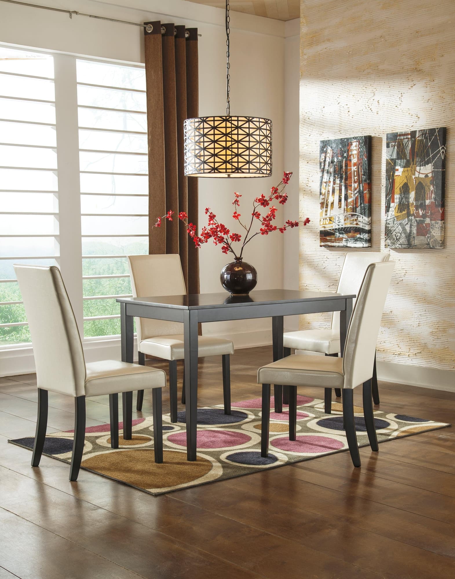Kimonte Ivory Dining Table And 4 Chairs - Image 1
